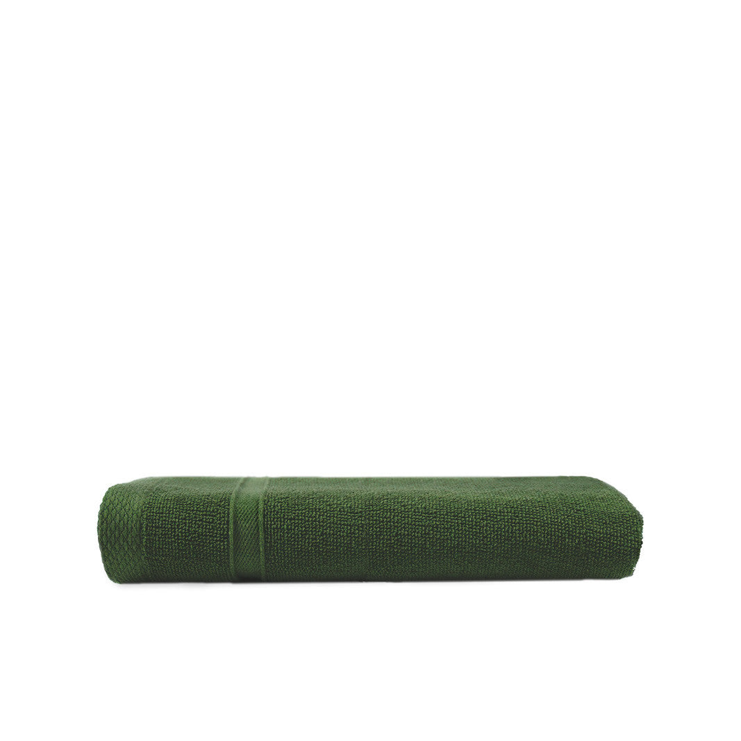 Serviette de Bain en Coton et Polyester Recyclé - Bottle Green