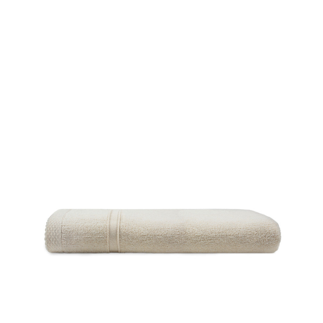 Serviette de Bain en Coton et Polyester Recyclé - Milky Beige