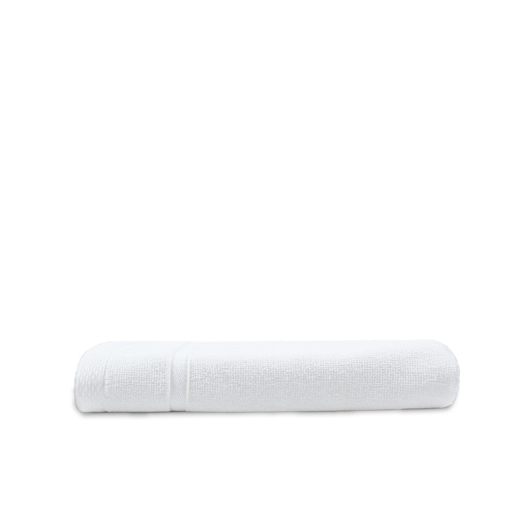 Serviette de Bain en Coton et Polyester Recyclé - White Snow