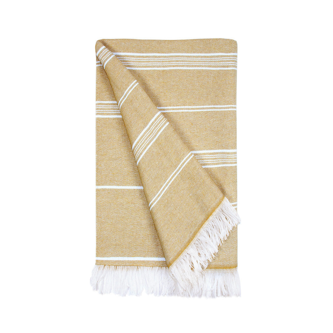 Fouta en Coton et Polyester Recyclé - Beige