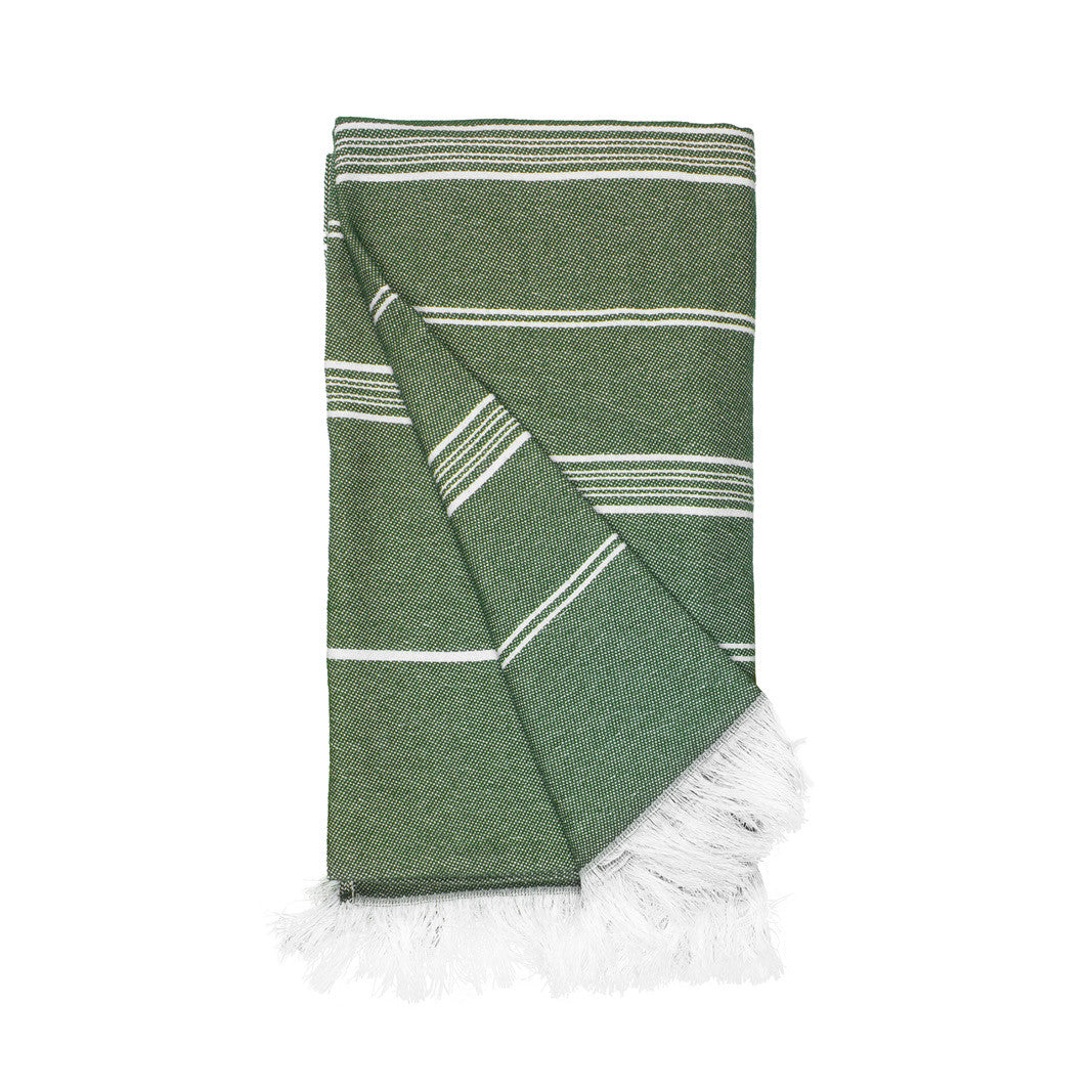 Fouta en Coton et Polyester Recyclé - Olive