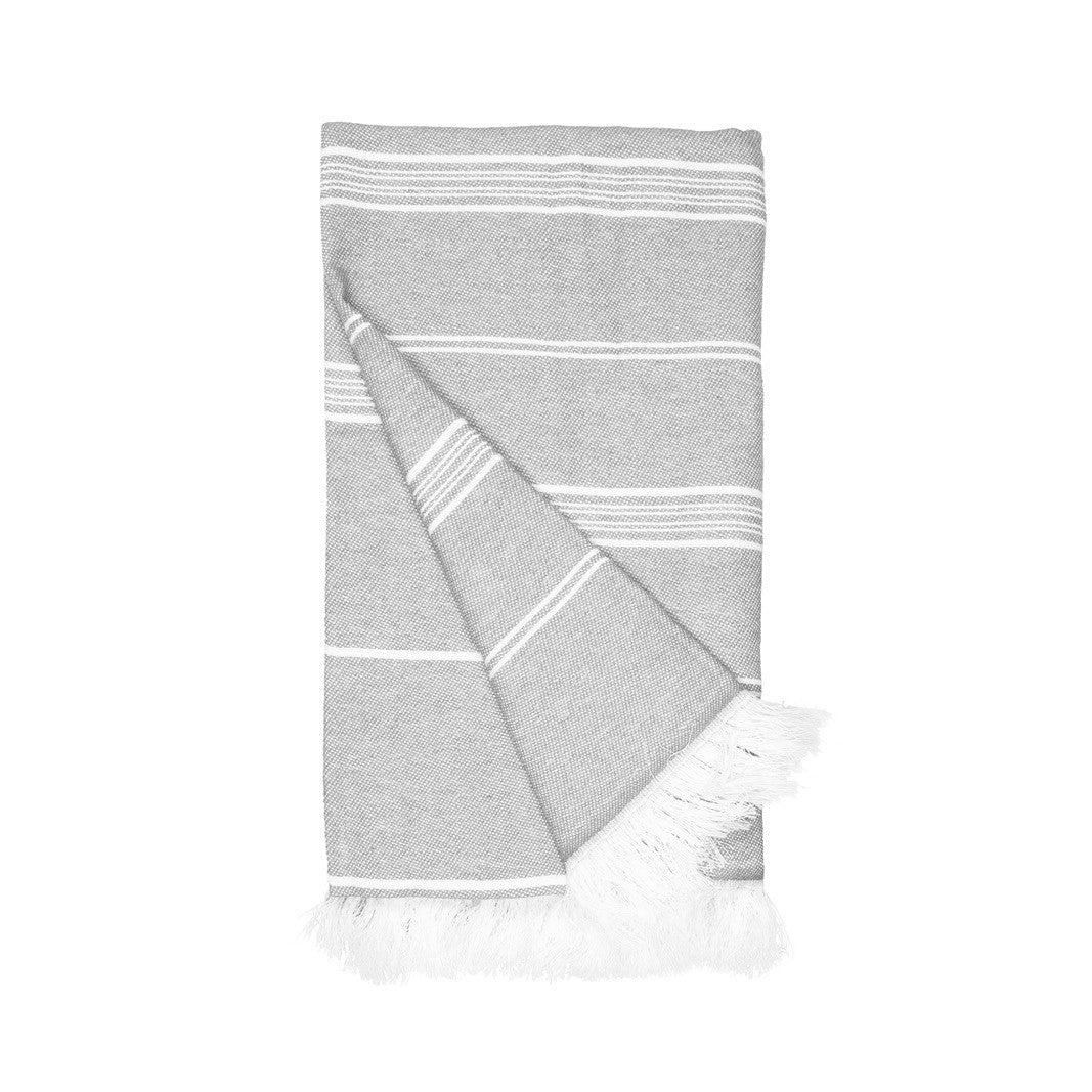 Fouta en Coton et Polyester Recyclé - Ash Grey