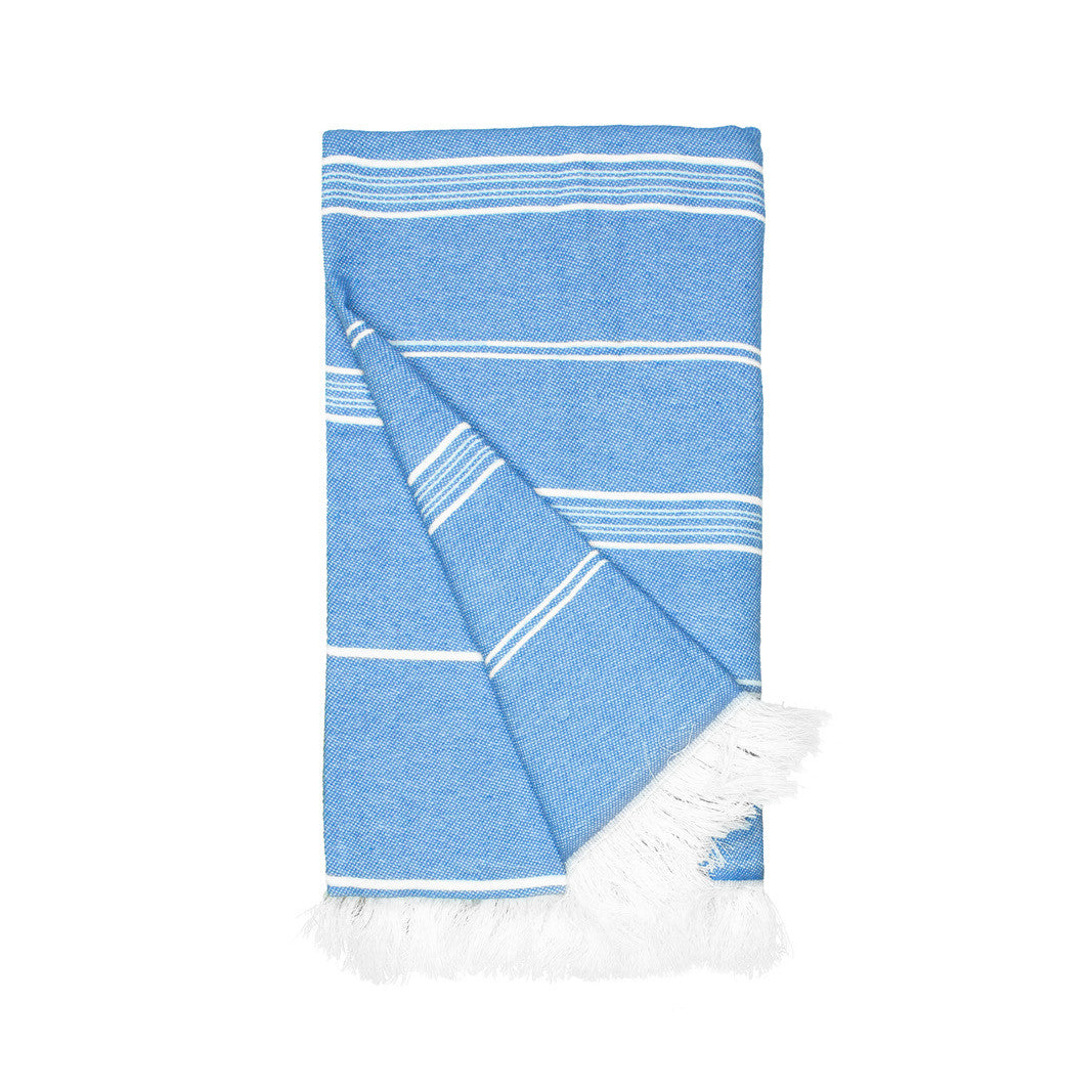 Fouta en Coton et Polyester Recyclé - Cobalt Blue