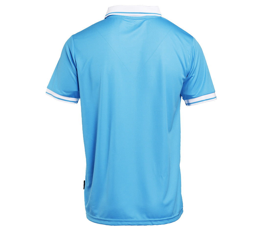 Polo Respirant Sport - Azure/white