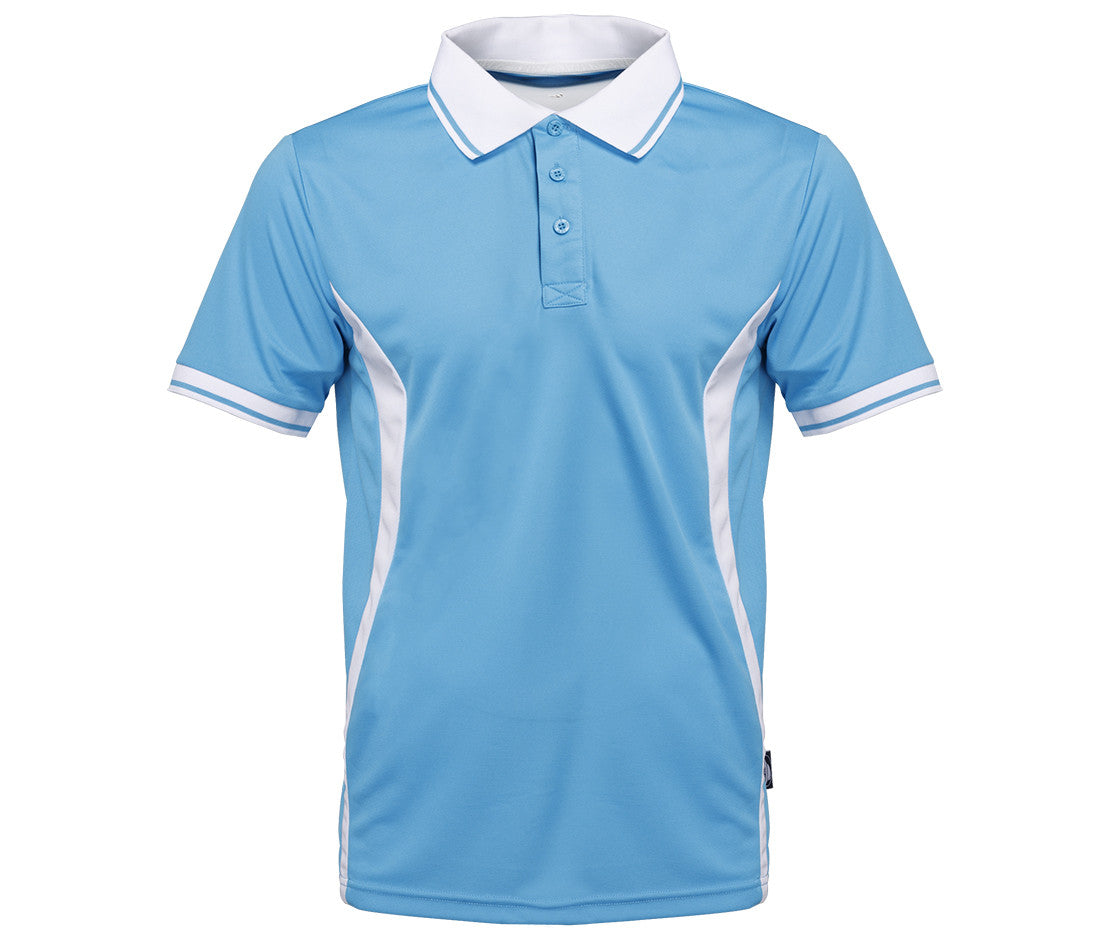 Polo Respirant Sport - Azure/white