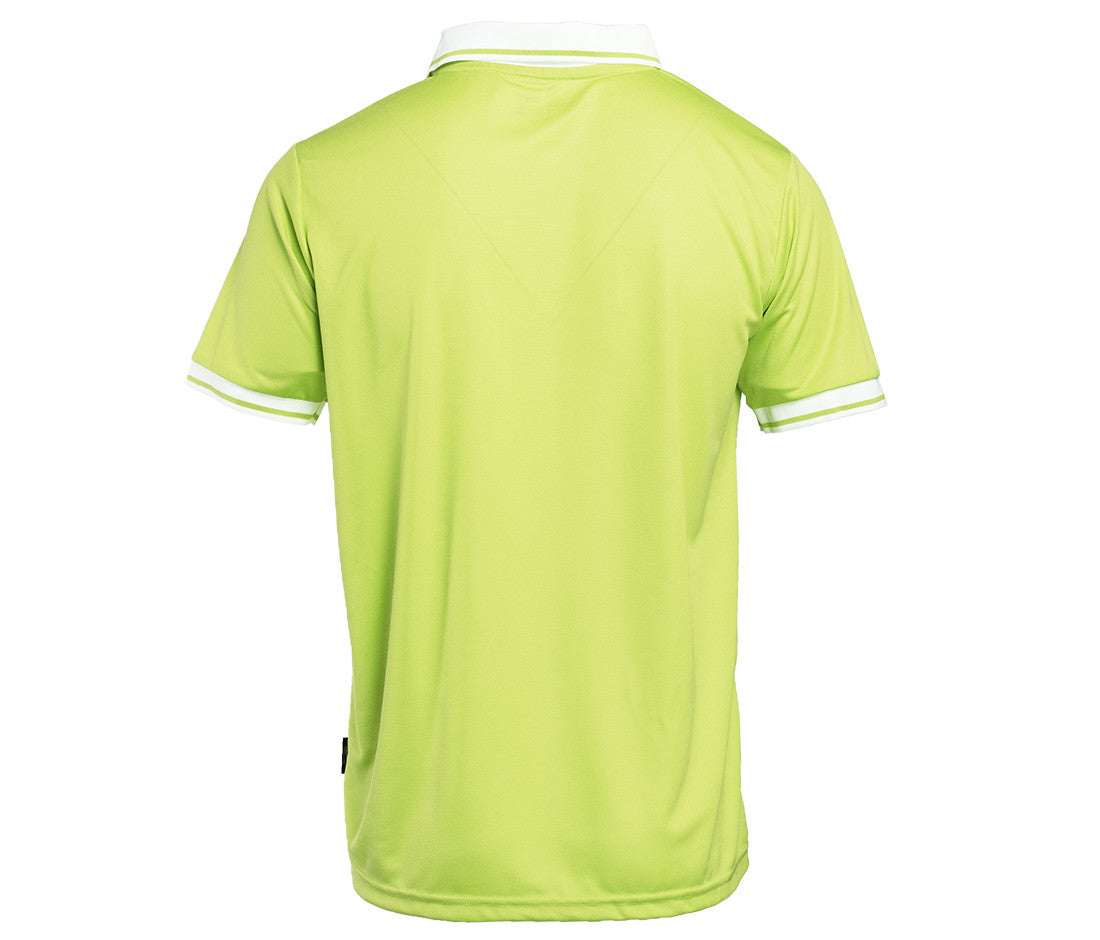 Polo Respirant Sport - Light Lime/white