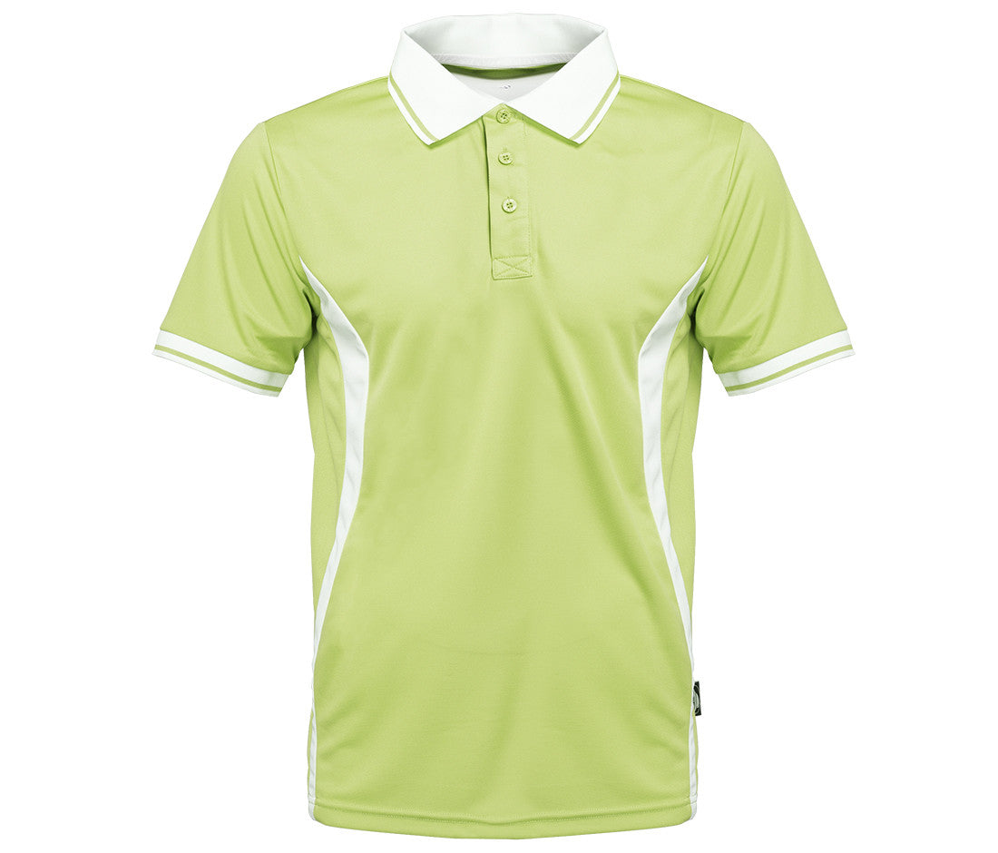 Polo Respirant Sport - Light Lime/white