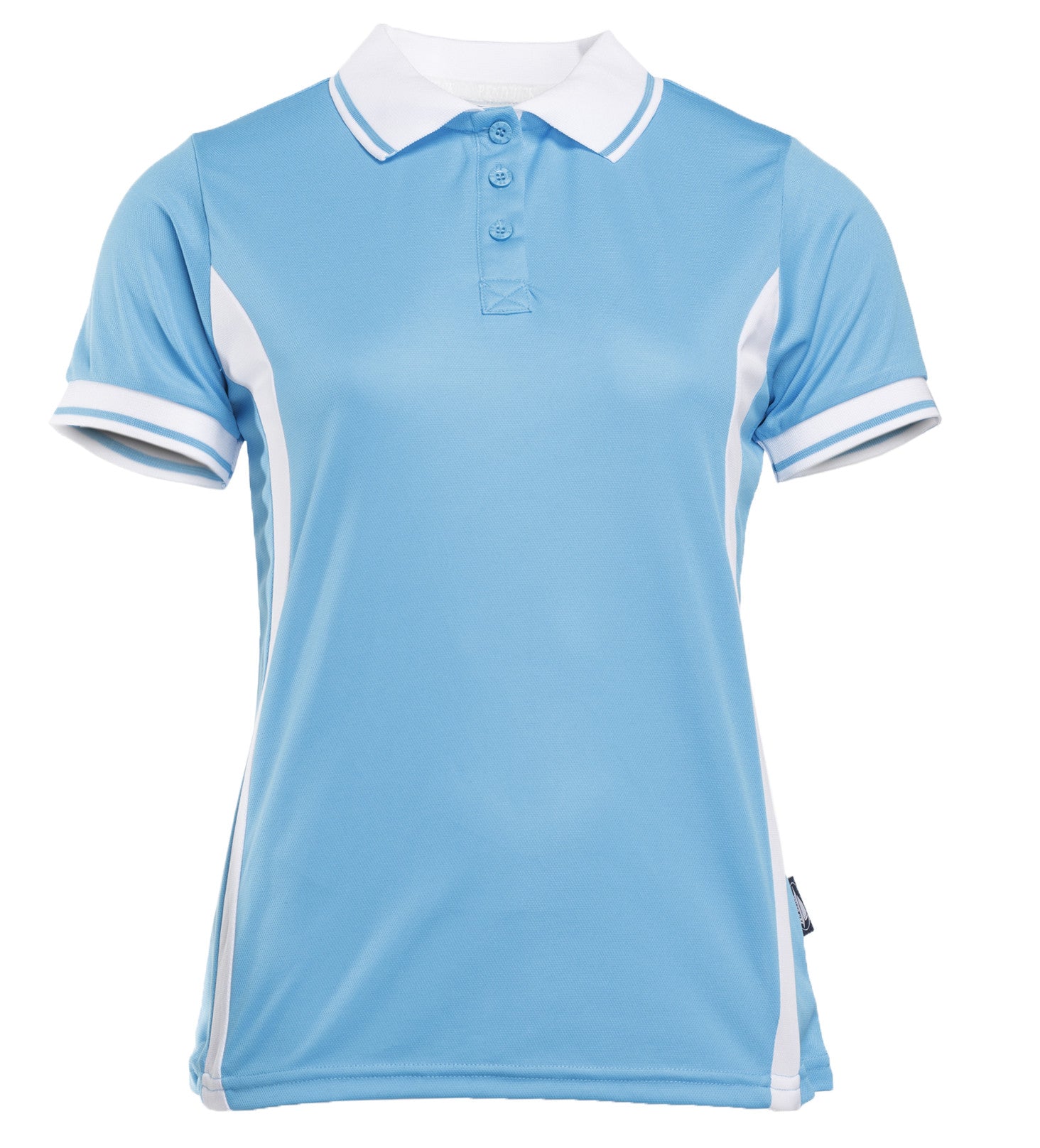 Polo Respirant Sport - Azure/white