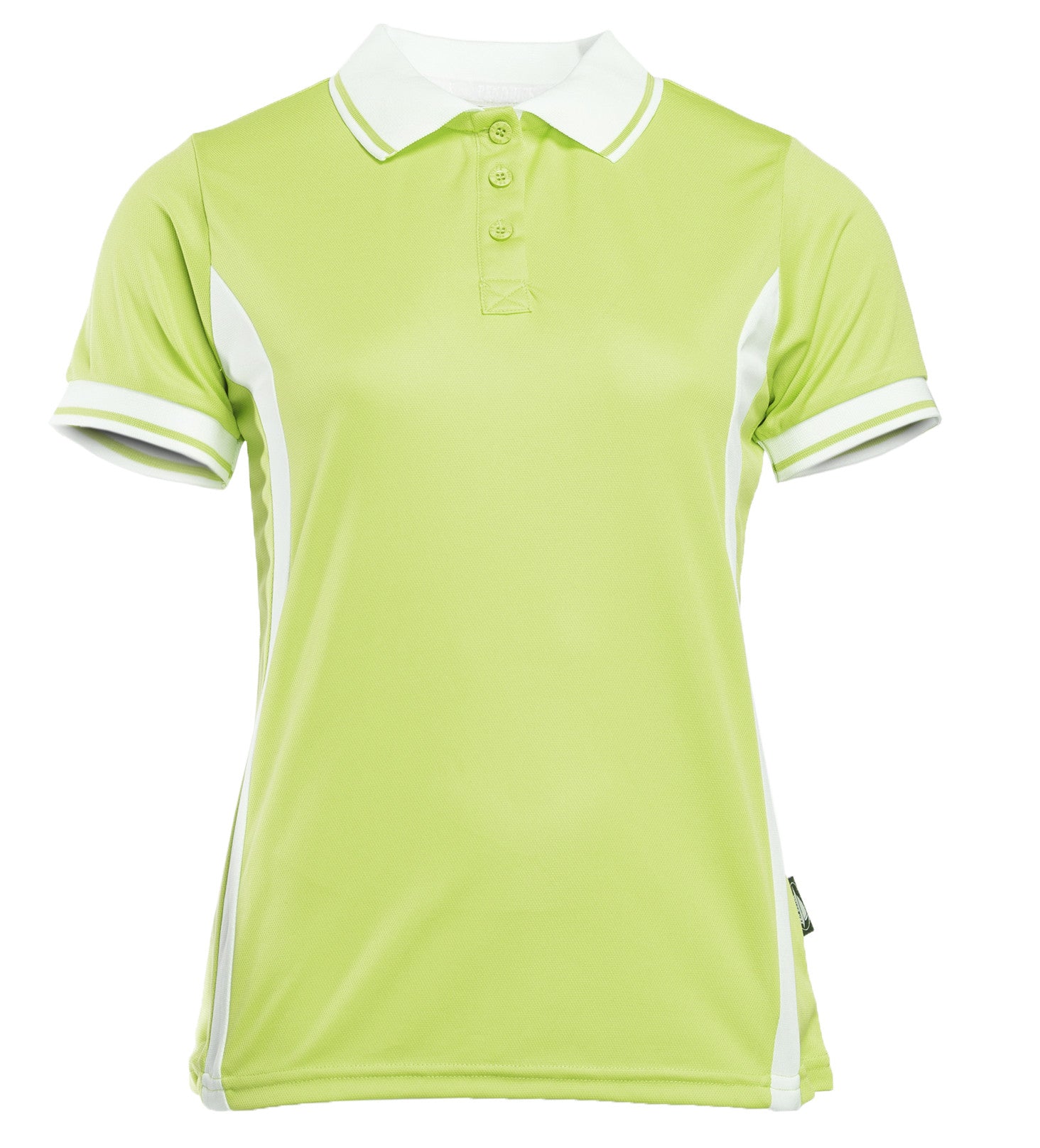 Polo Respirant Sport - Light Lime/white