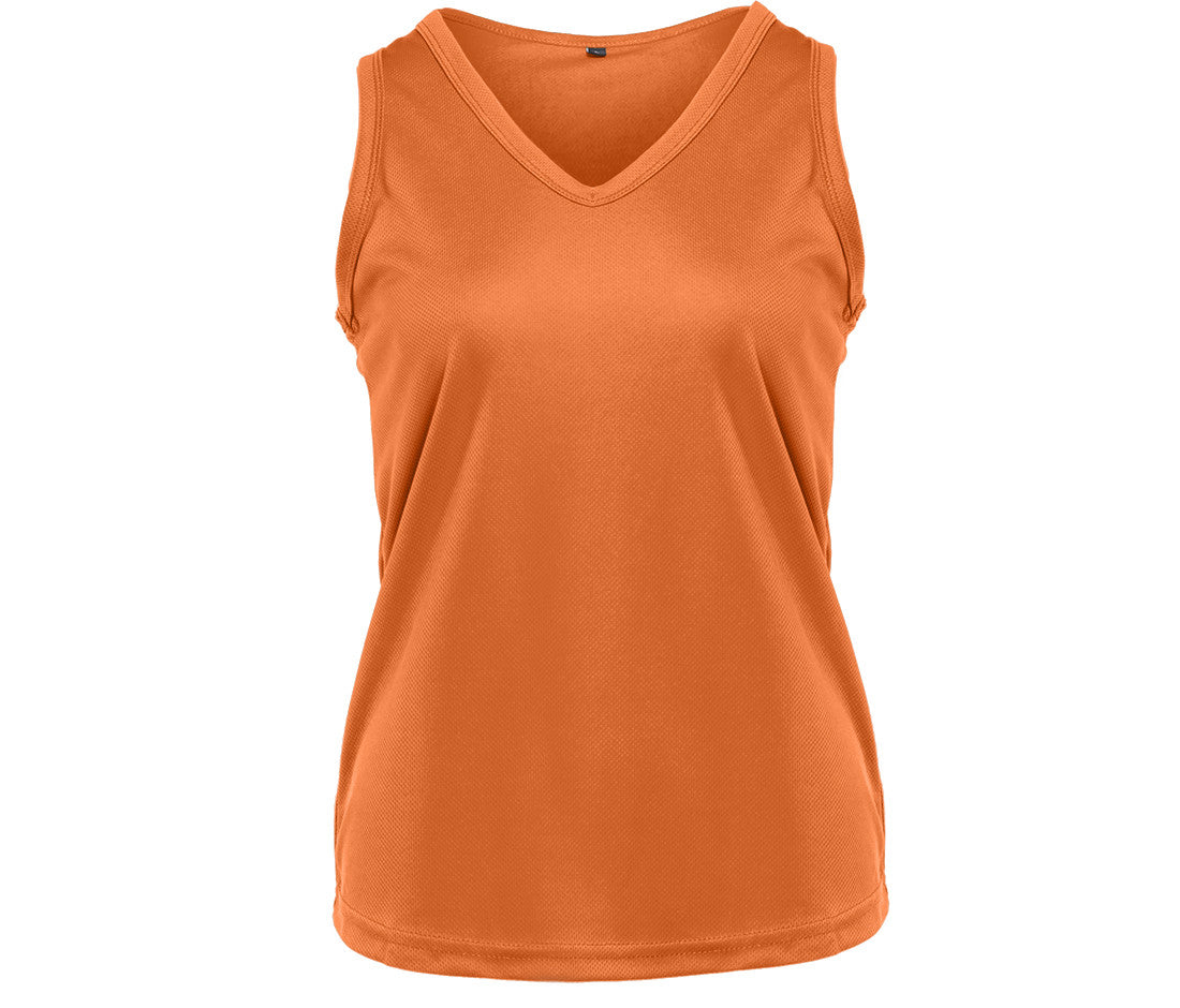 Débardeur Respirant Femme Col en V - Orange