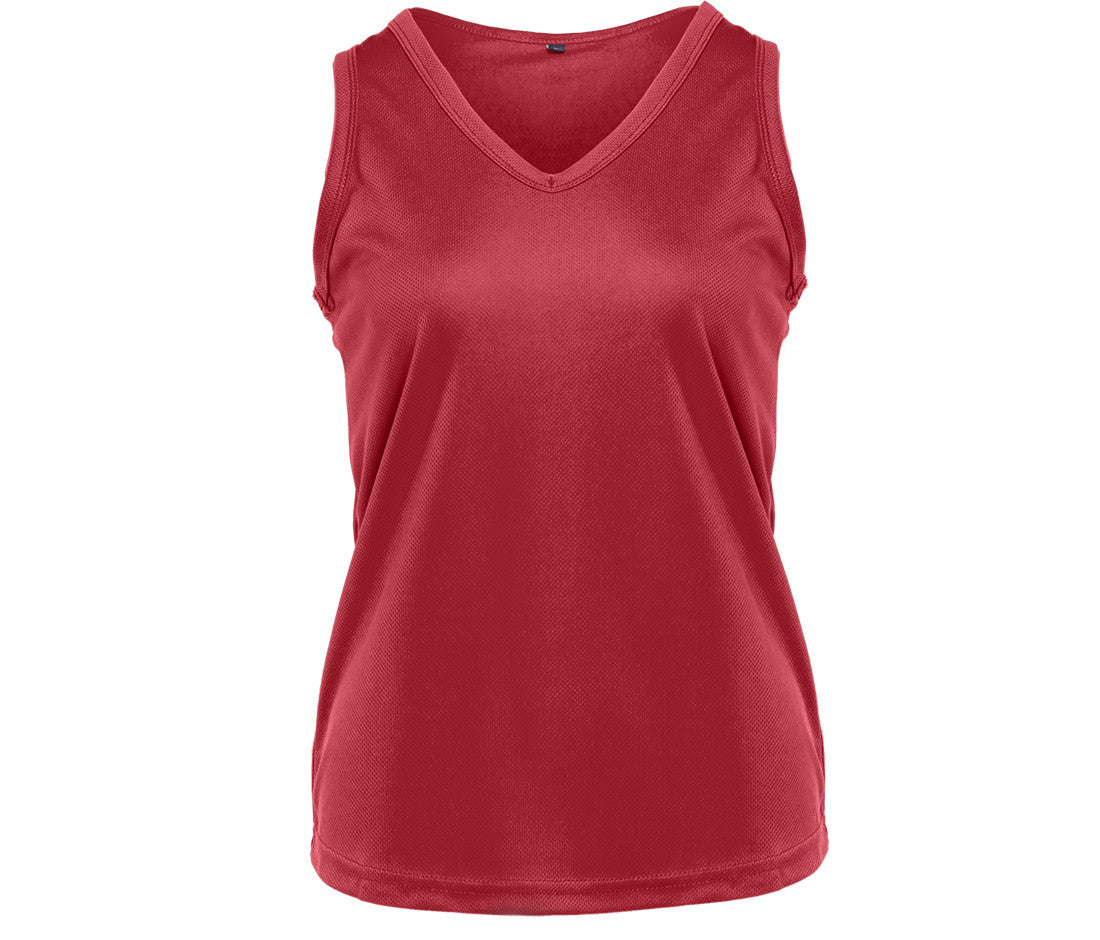 Débardeur Respirant Femme Col en V - Bright Red