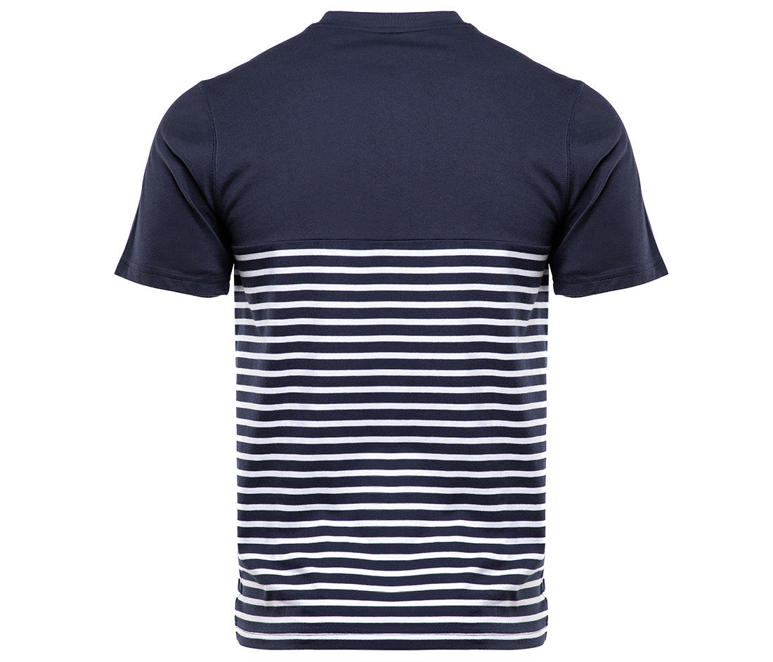 Marinière Manches Courtes en Coton Organique - Navy / White