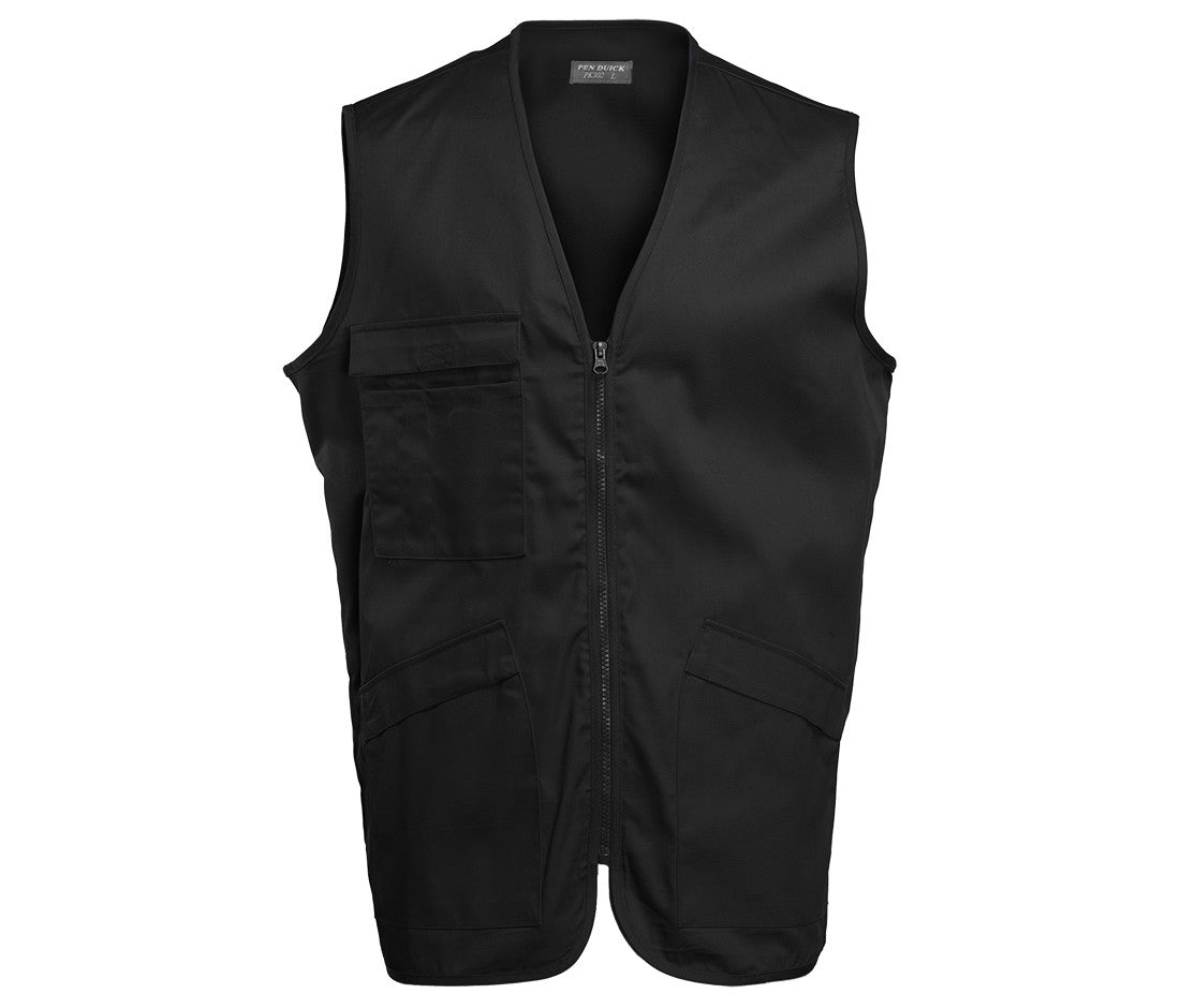 Gilet Multi-Poches Polycoton - Black