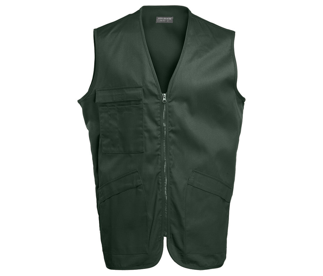 Gilet Multi-Poches Polycoton - Forest Green