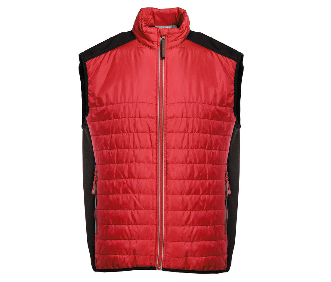 Bodywarmer Bi-Matière Matelassé - Red/black