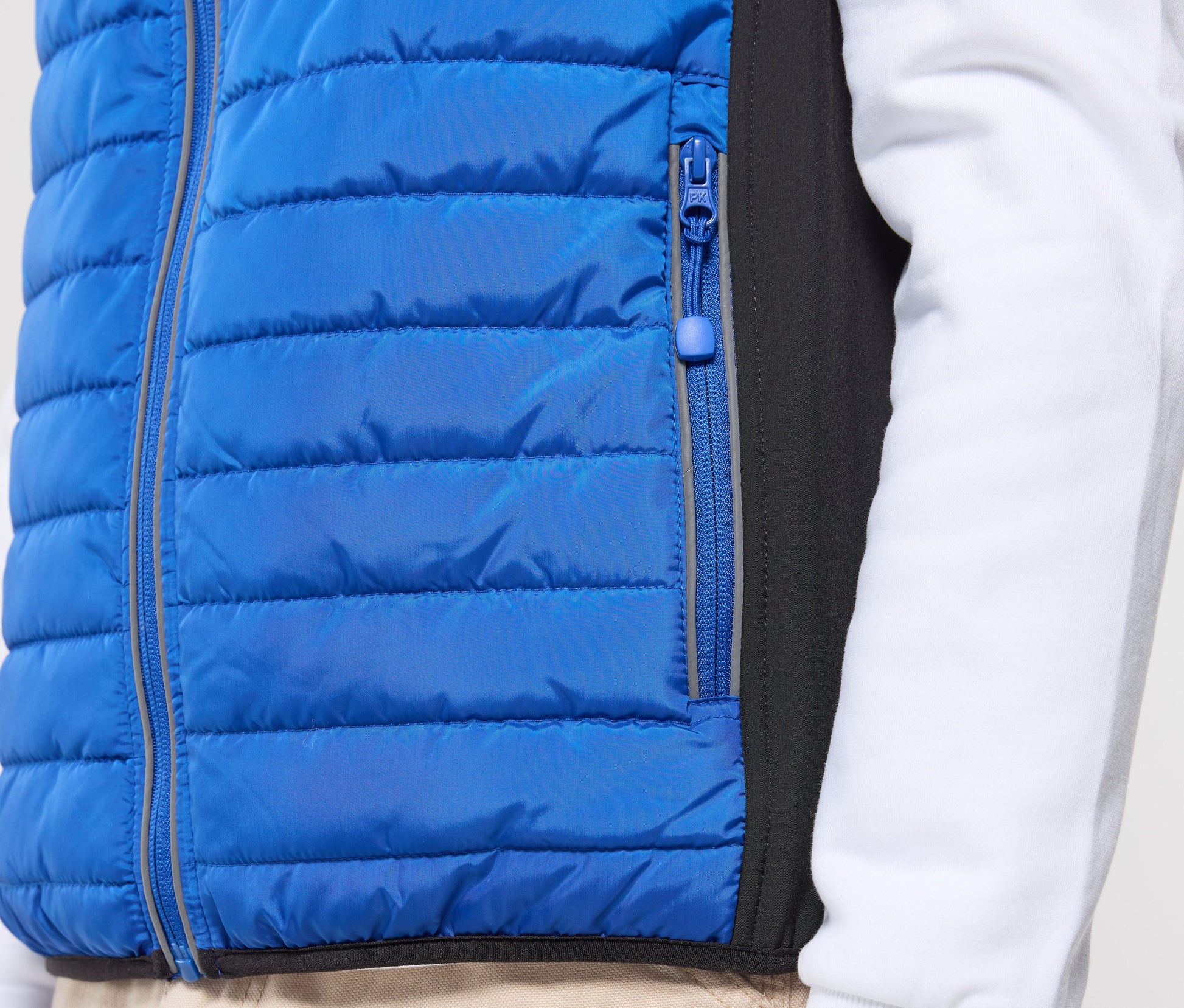 Bodywarmer bi-matière matelassé