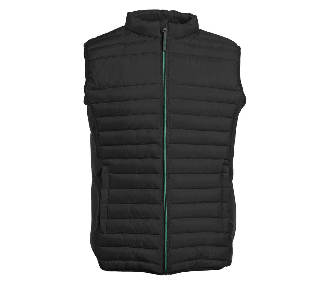 Bodywarmer Bi-Matière Homme - Black/black/kelly Green