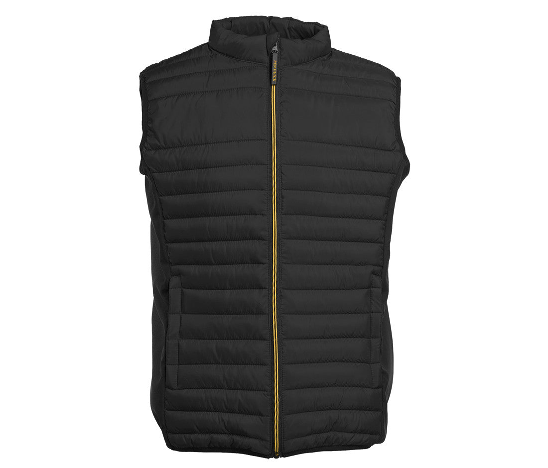 Bodywarmer Bi-Matière Homme - Black/black/gold