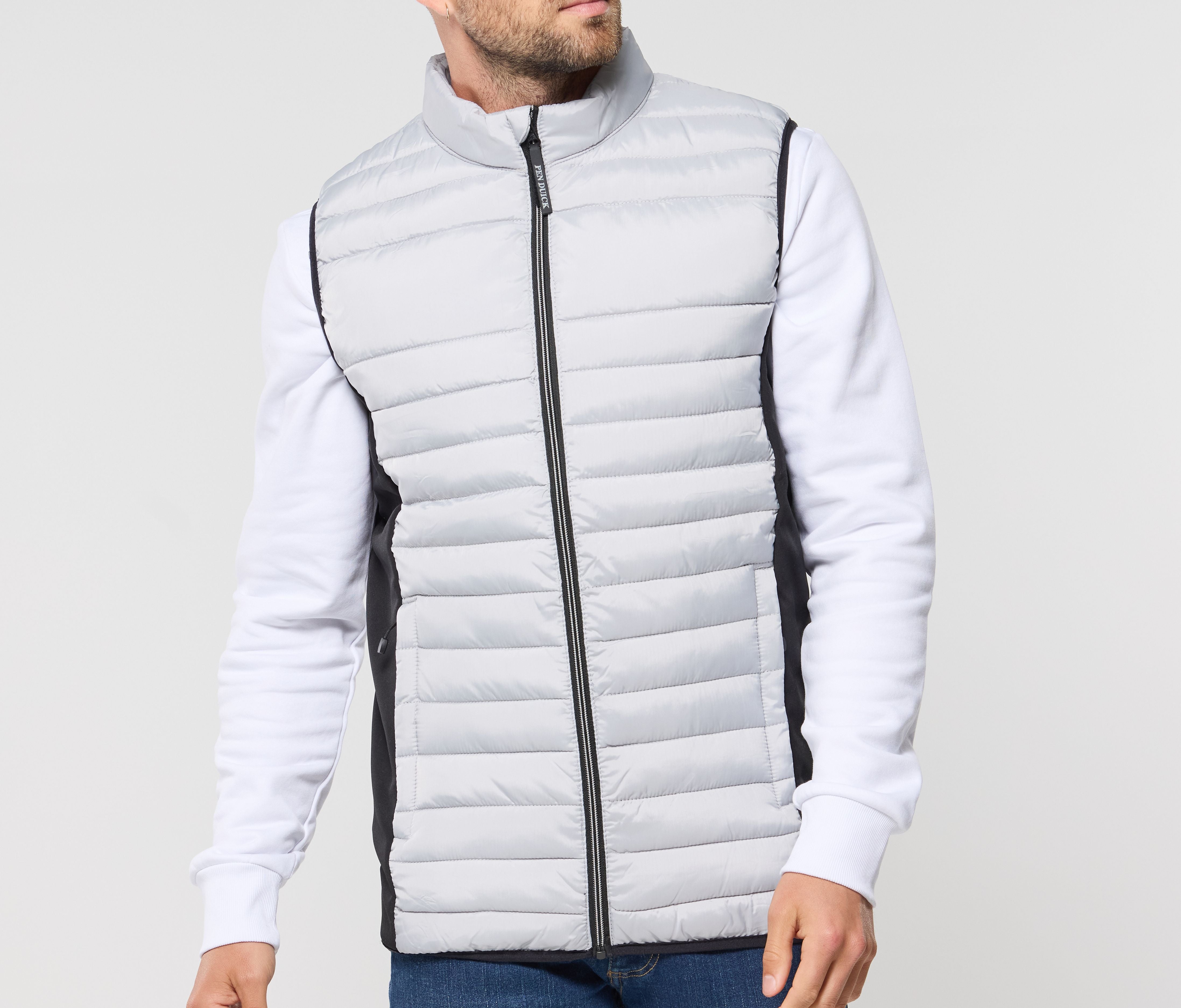 Bodywarmer bi-matière homme