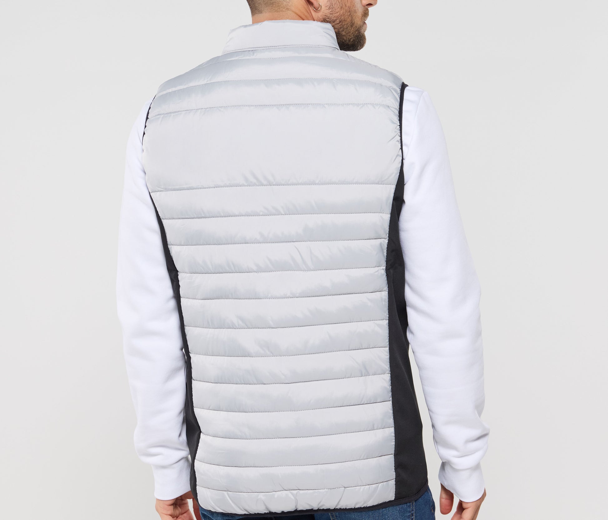 Bodywarmer bi-matière homme