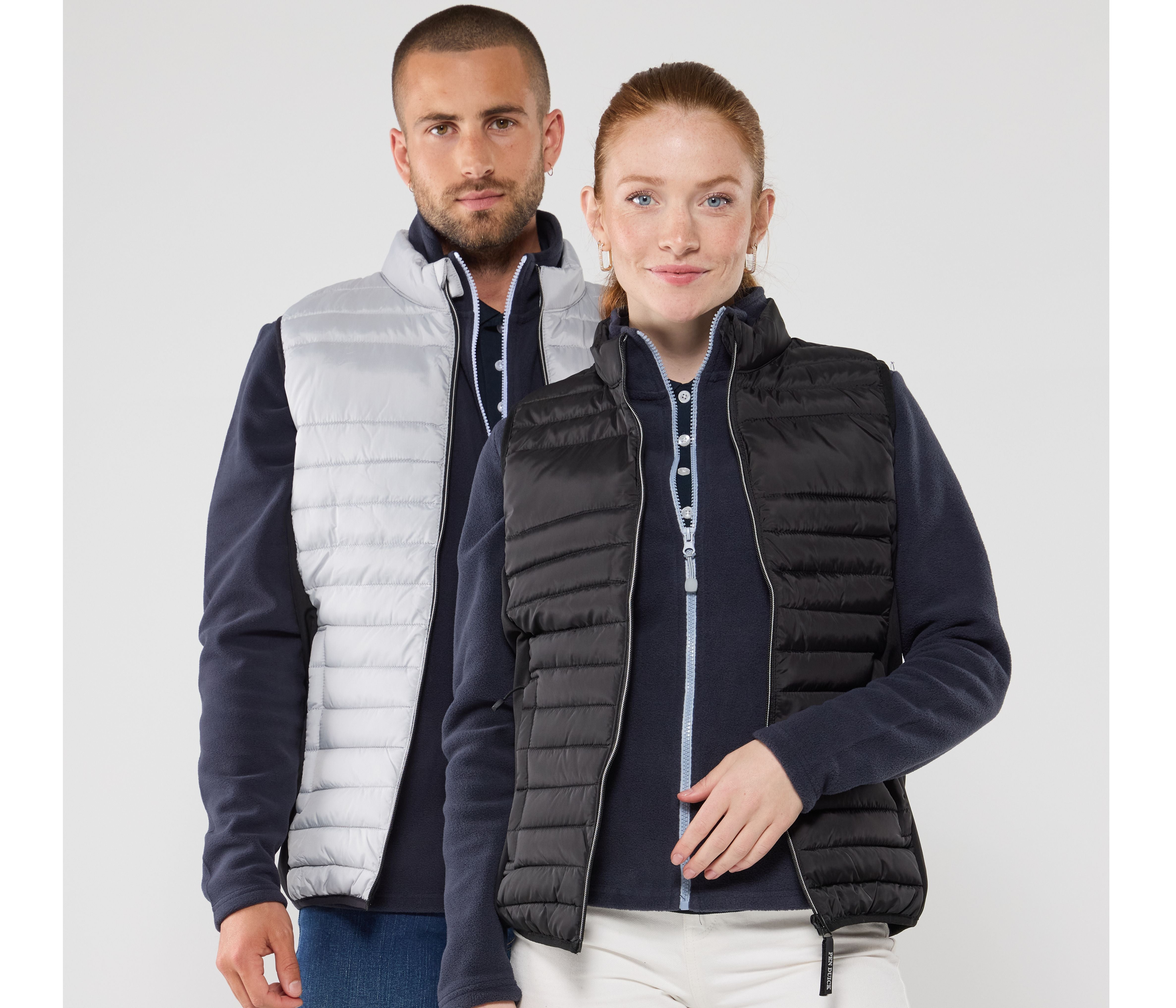 Bodywarmer bi-matière homme