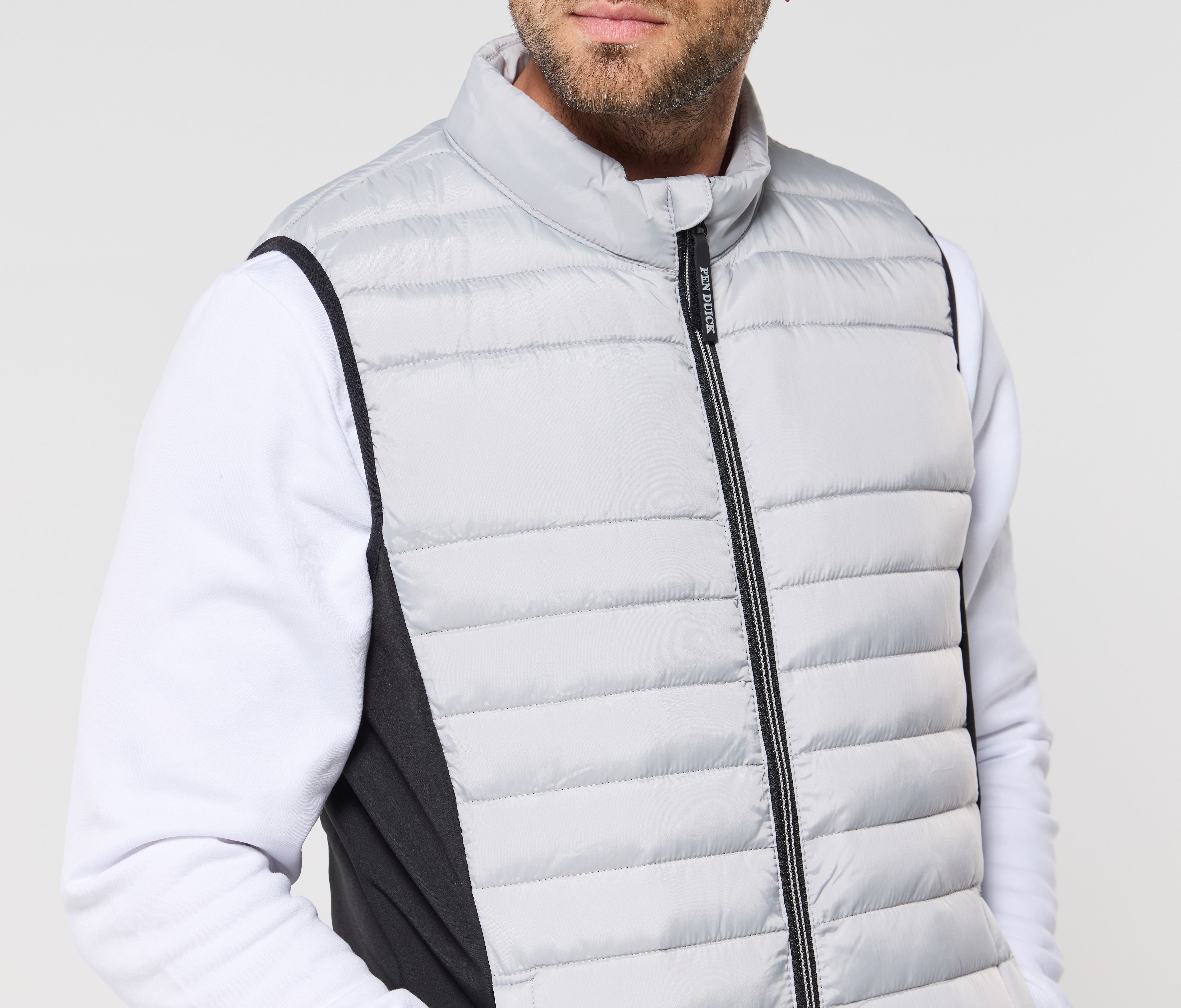 Bodywarmer bi-matière homme