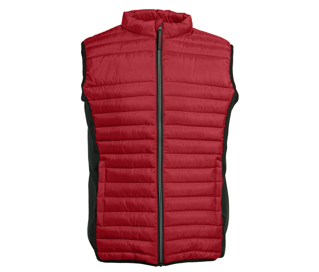 Bodywarmer Bi-Matière Homme - Brick Red/black
