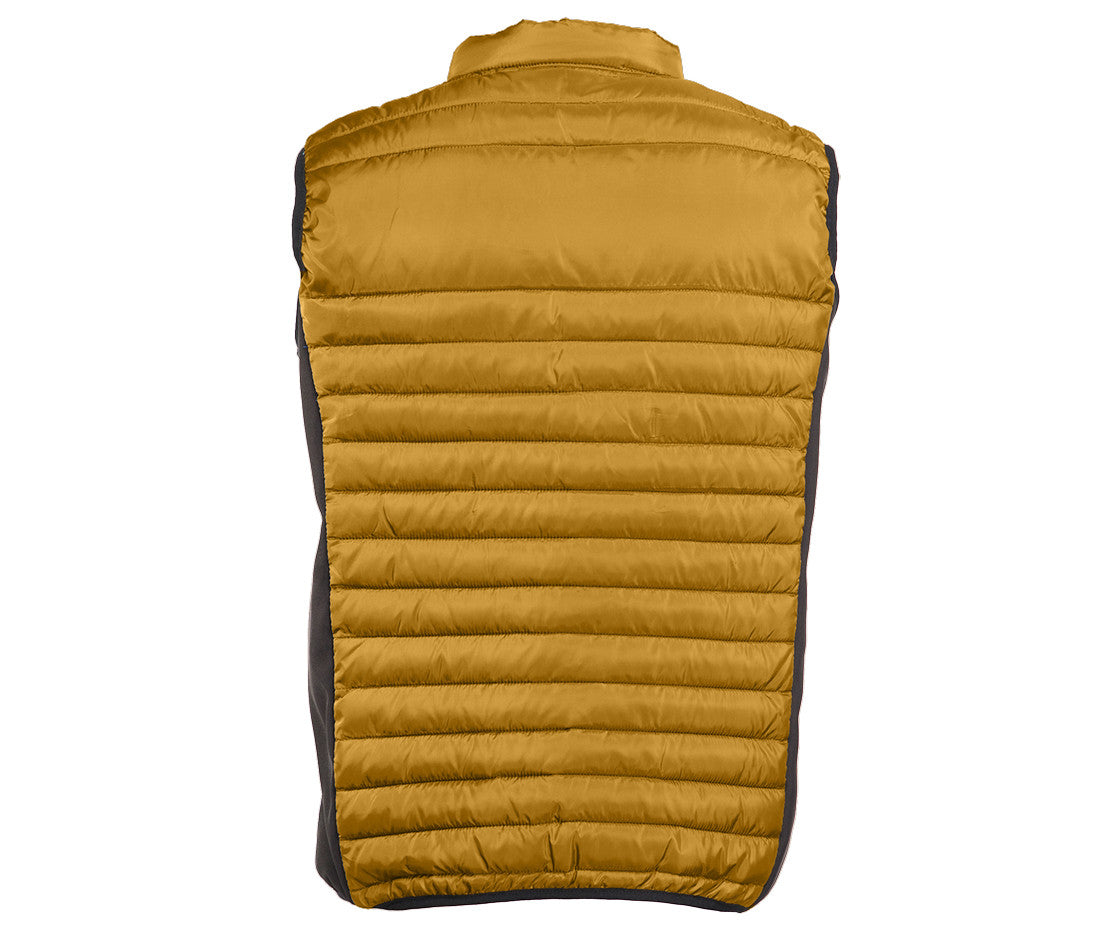 Bodywarmer Bi-Matière Homme - Mustard/black