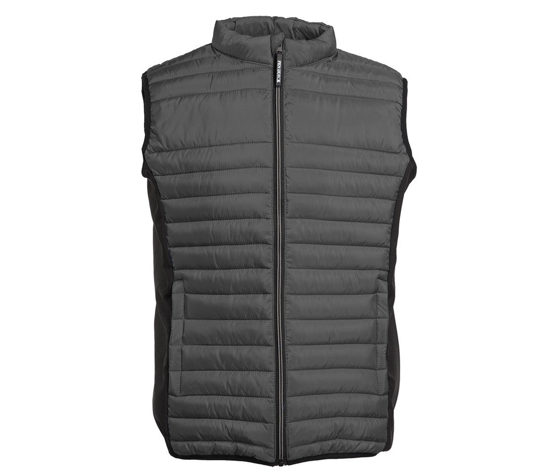 Bodywarmer Bi-Matière Homme - Titanium/black
