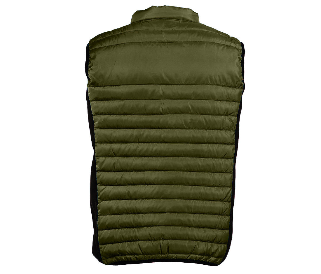 Bodywarmer Bi-Matière Homme - Olive/black