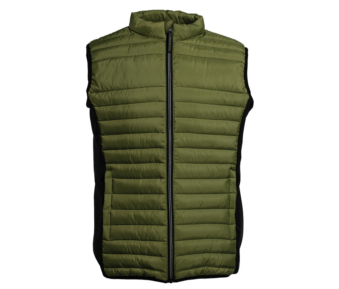 Bodywarmer Bi-Matière Homme - Olive/black