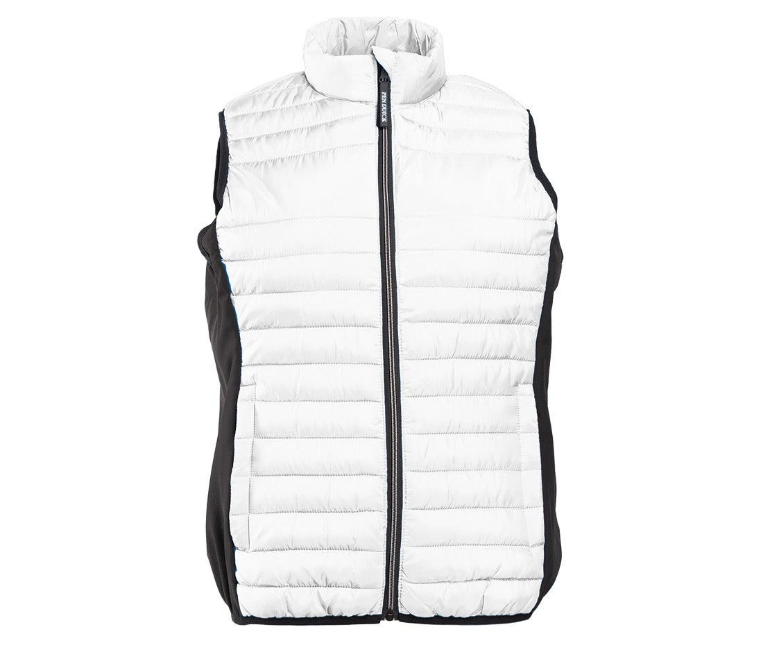Bodywarmer Bi-Matière Femme - White/black