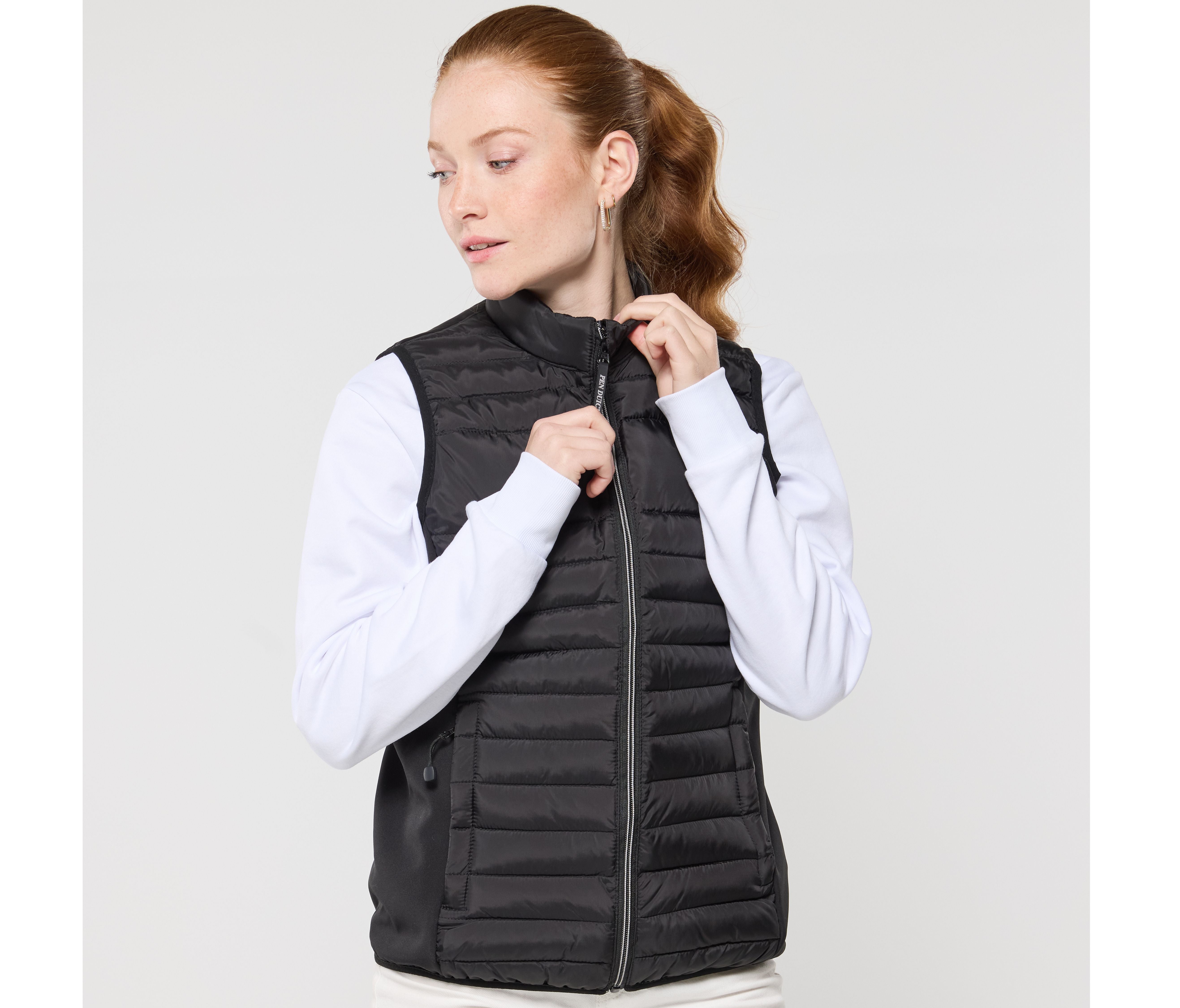 Bodywarmer bi-matière femme