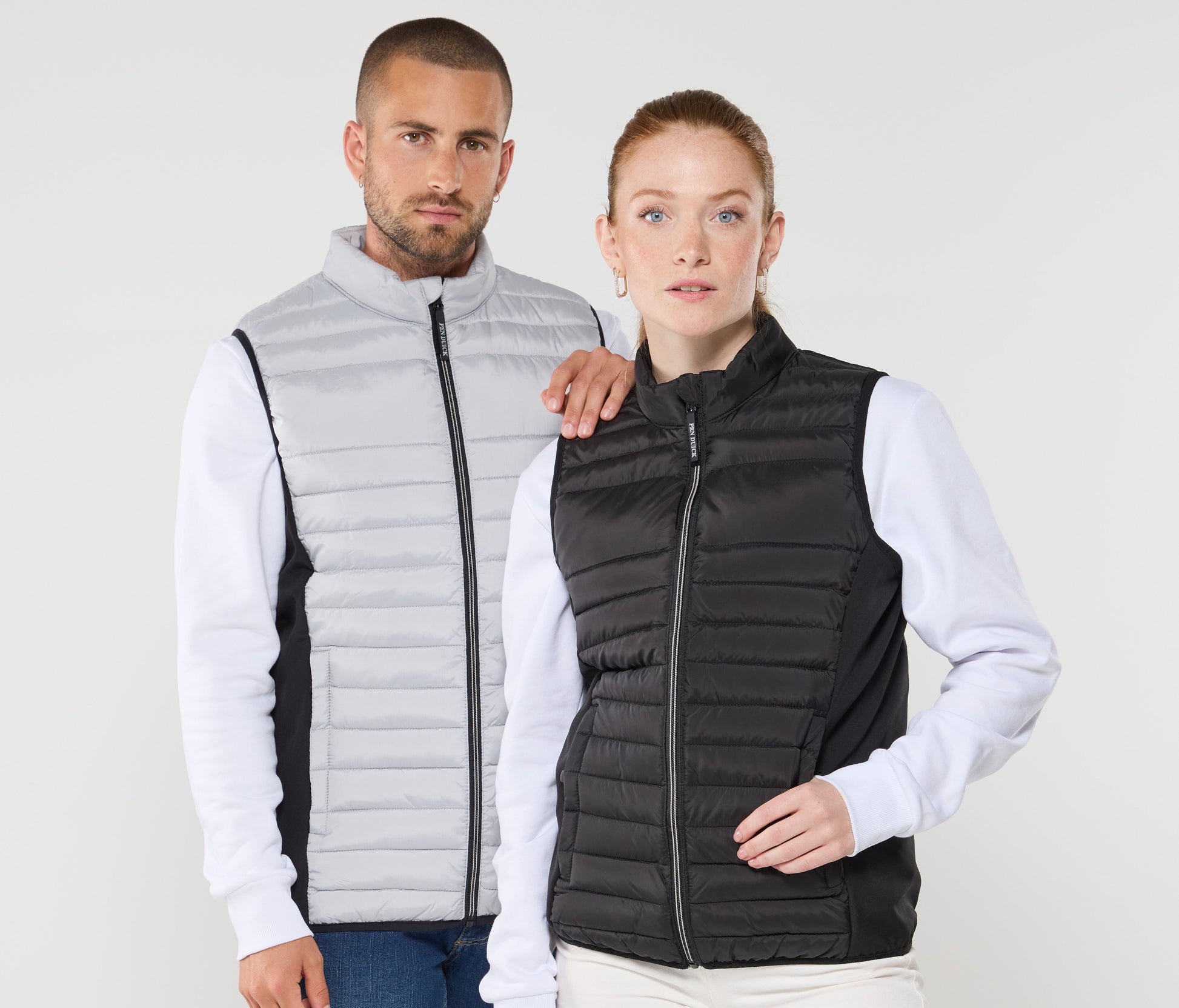 Bodywarmer bi-matière femme