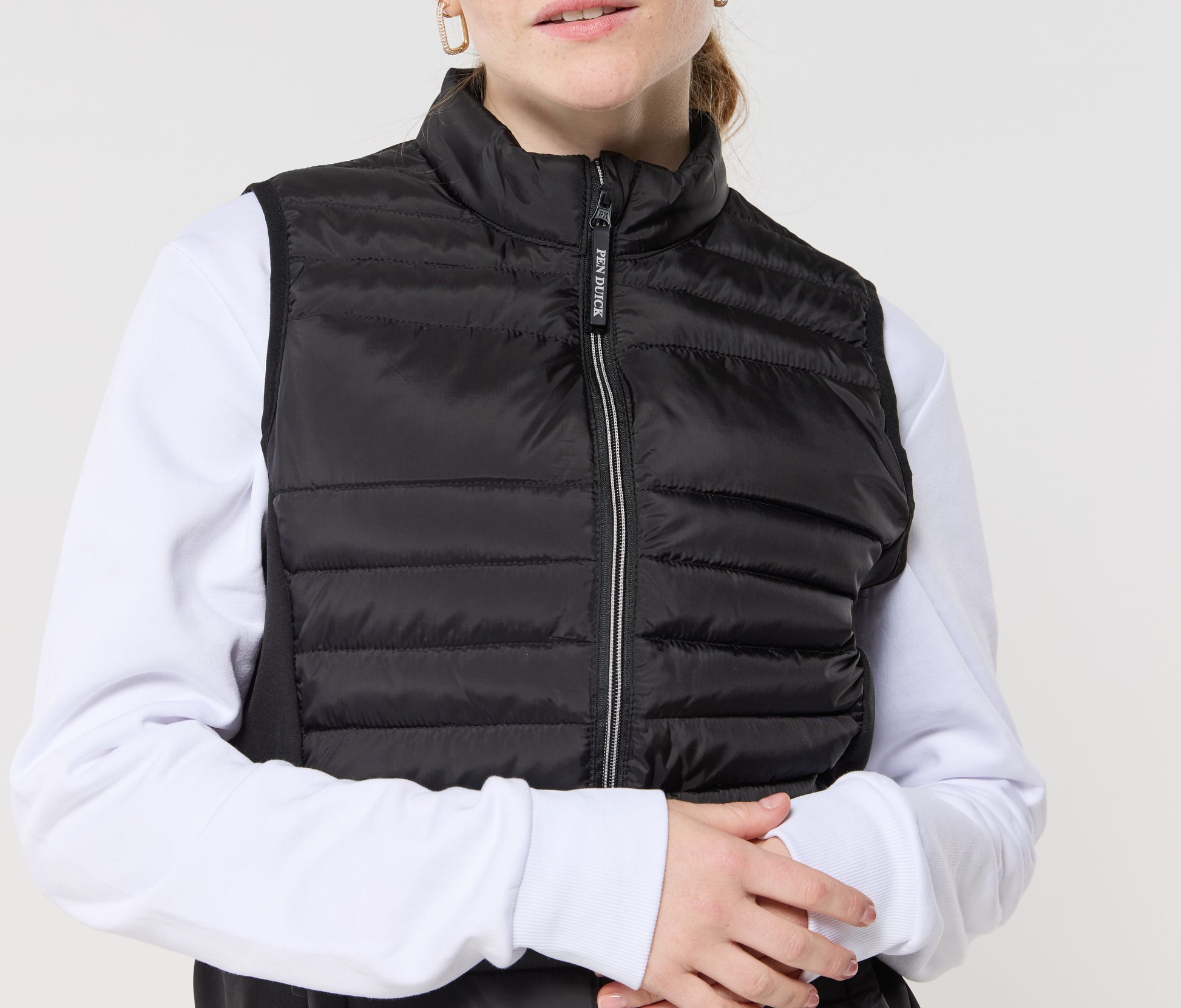Bodywarmer bi-matière femme