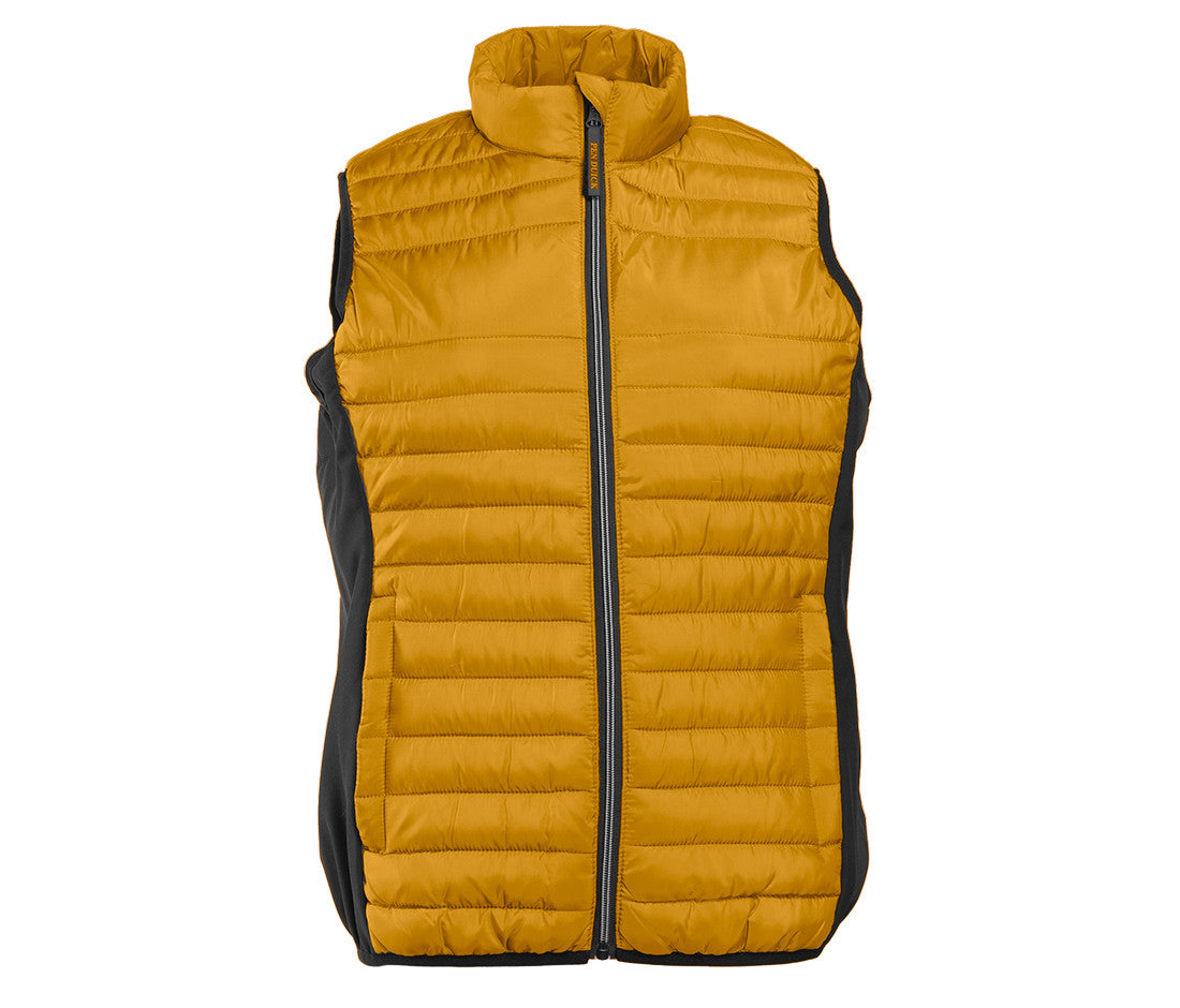 Bodywarmer Bi-Matière Femme - Mustard/black