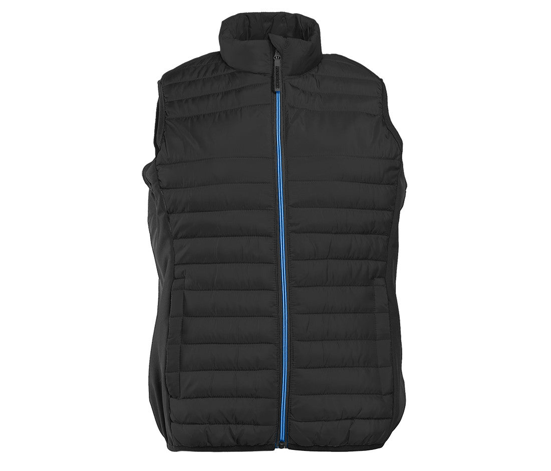 Bodywarmer Bi-Matière Femme - Black/black/royal