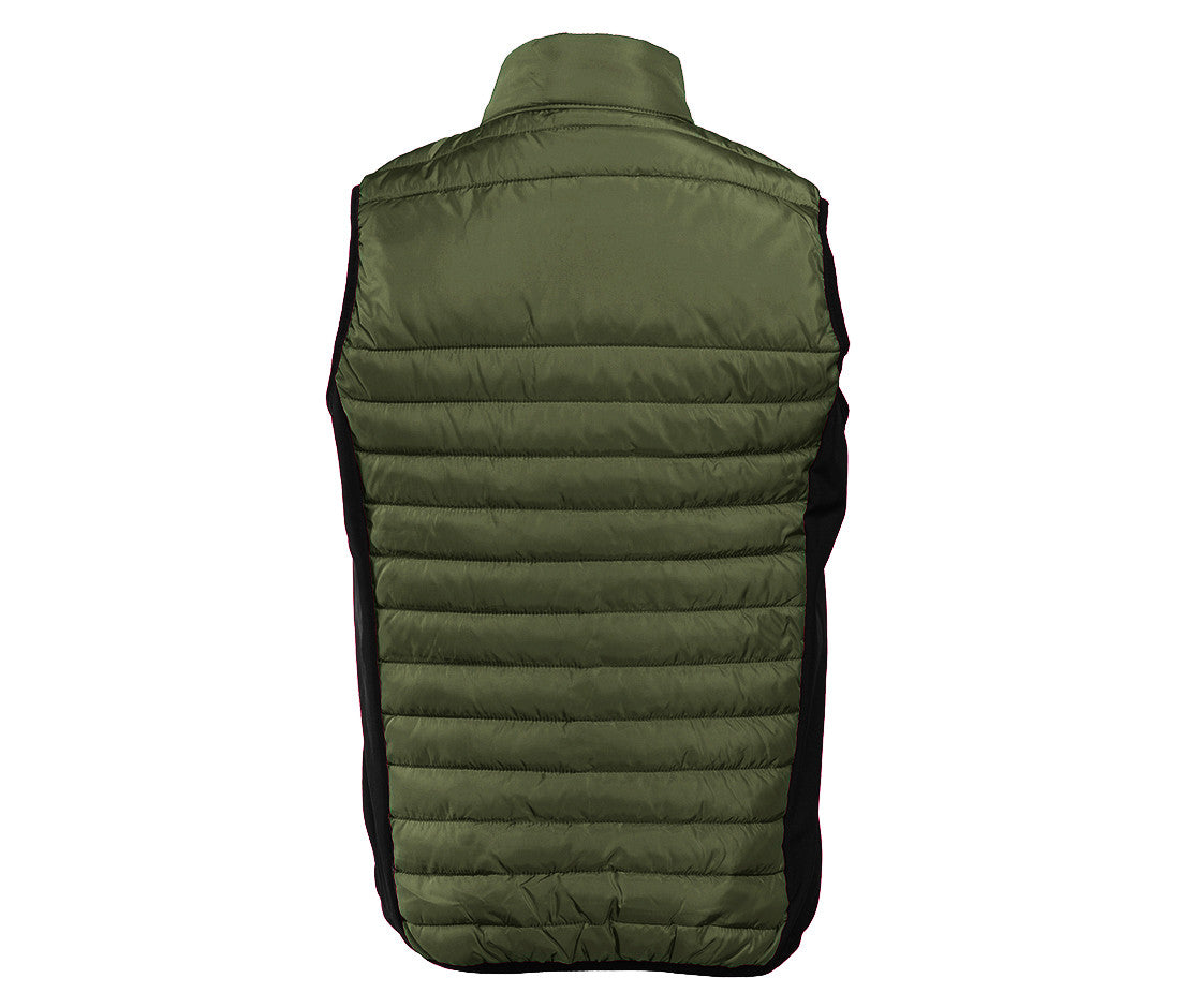 Bodywarmer Bi-Matière Femme - Olive/black