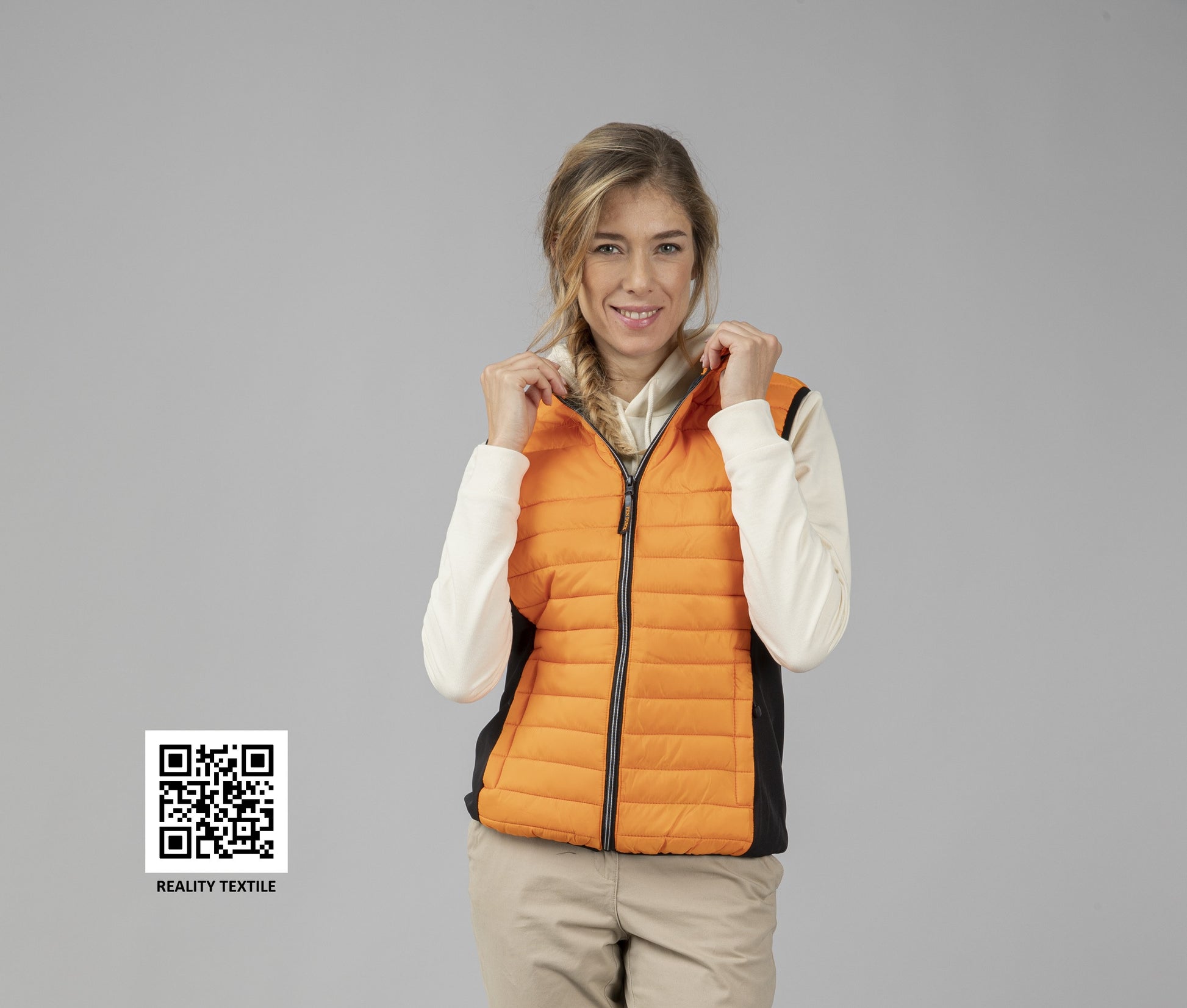 Bodywarmer bi-matière femme