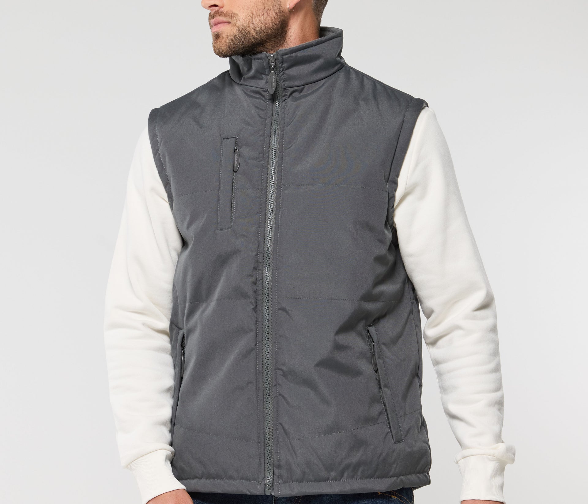 Bodywarmer matelassé et polaire