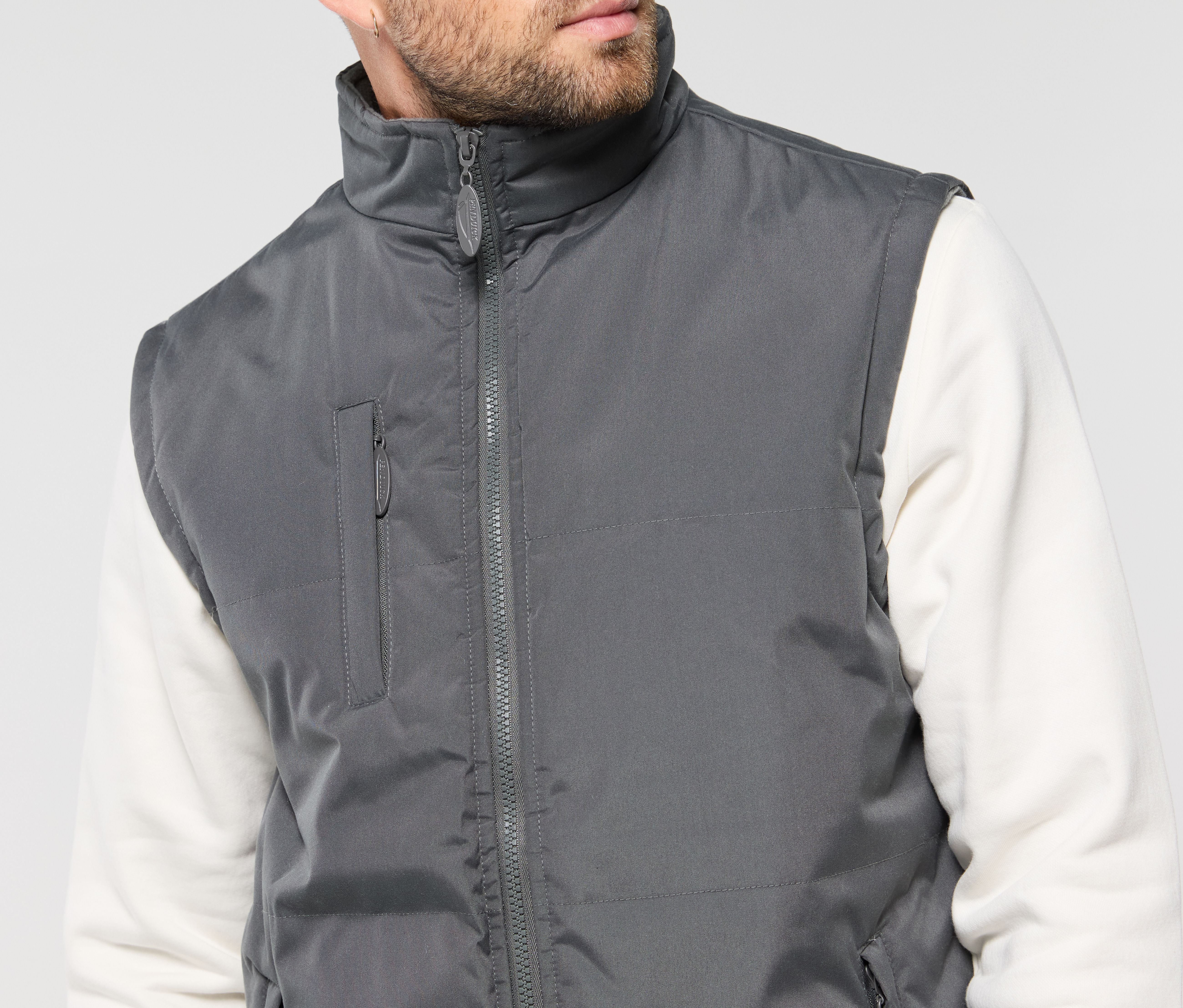 Bodywarmer matelassé et polaire