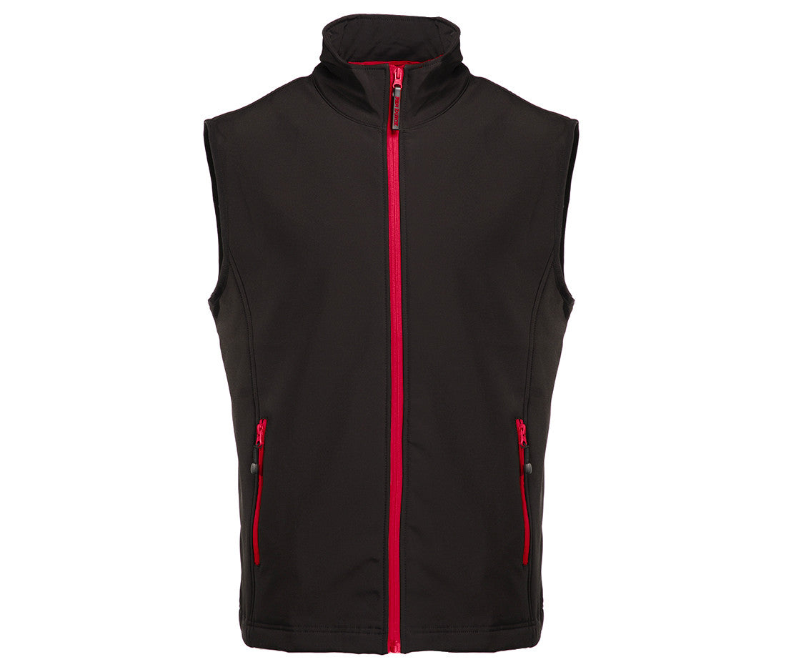 Bodywarmer Softshell 2 Couches - Black/red