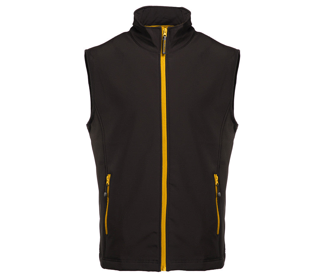 Bodywarmer Softshell 2 Couches - Black/gold