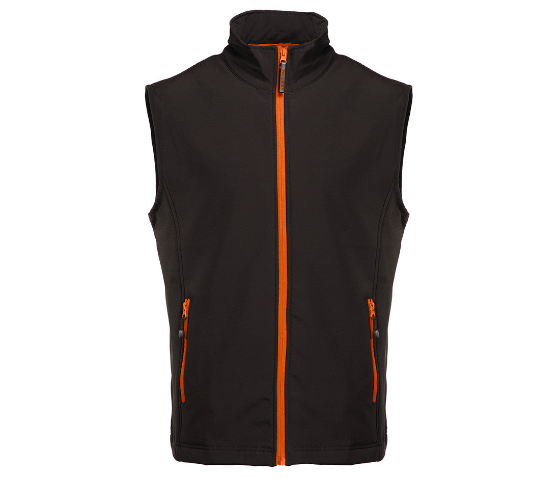 Bodywarmer Softshell 2 Couches - Black/orange