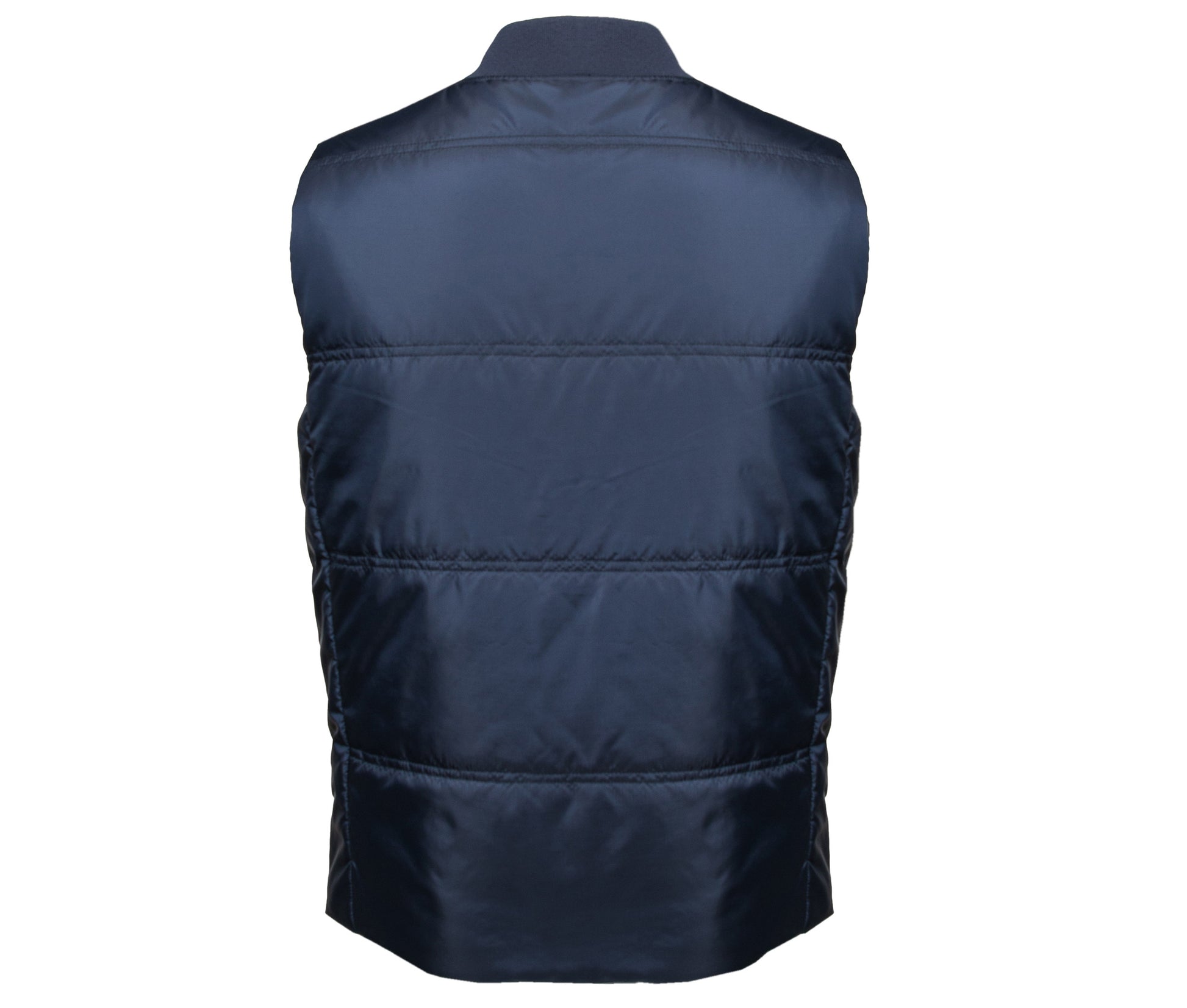 Bodywarmer Unisexe Avec Bord Côte Au Col - Navy