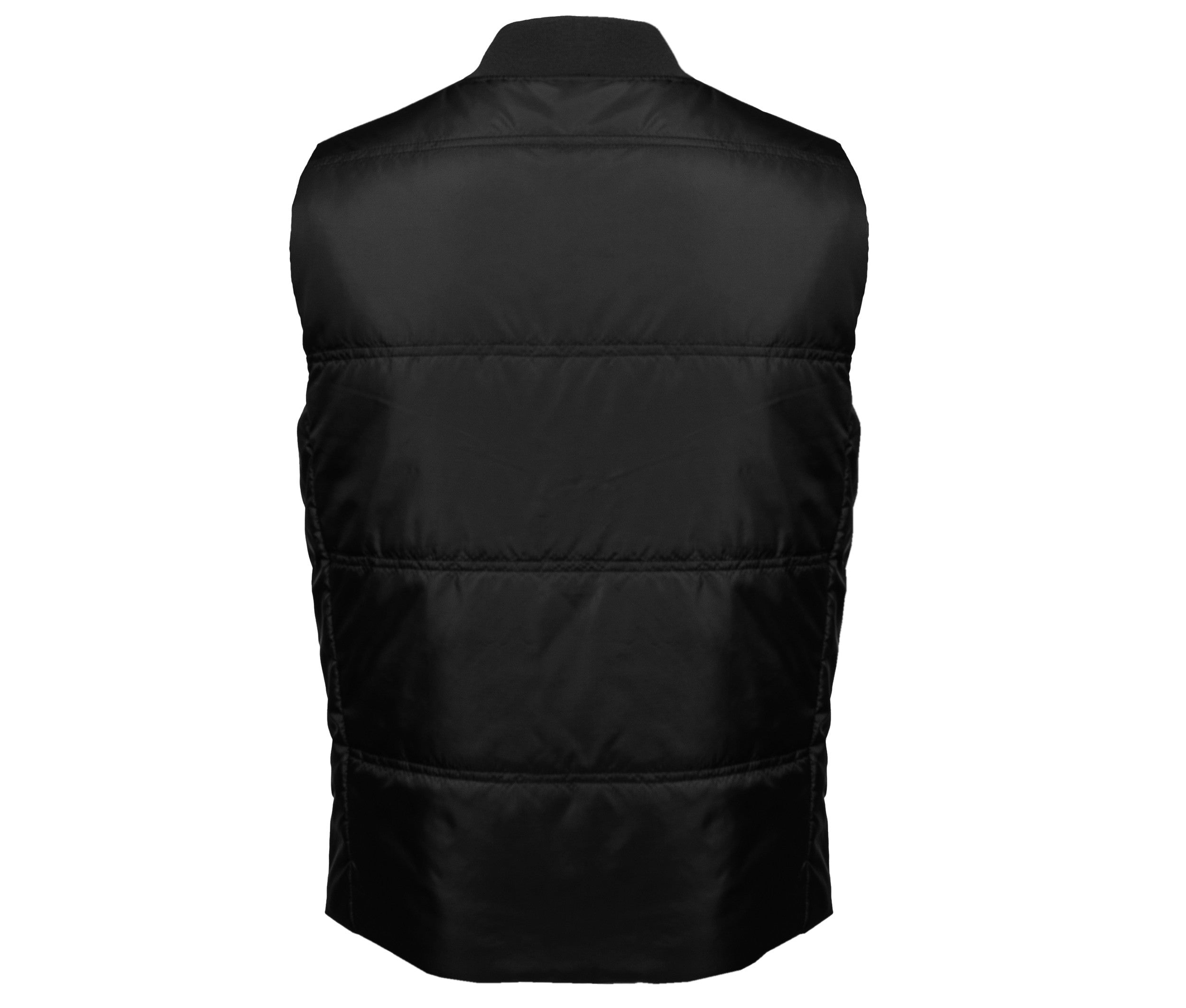 Bodywarmer Unisexe Avec Bord Côte Au Col - Black