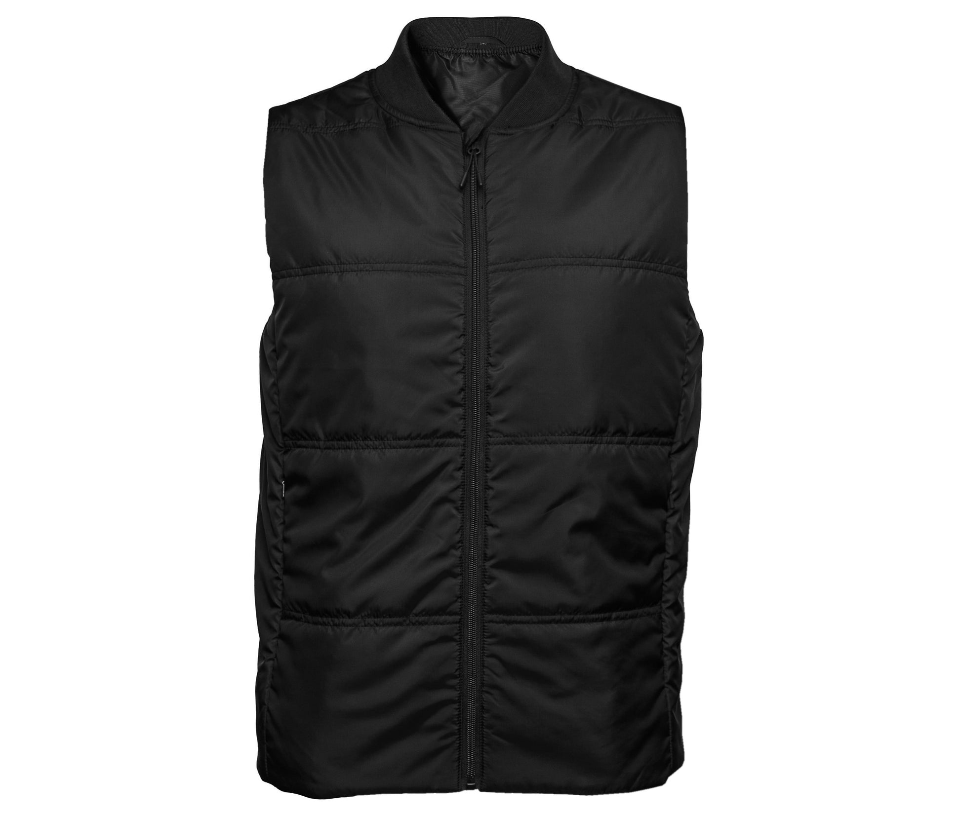 Bodywarmer Unisexe Avec Bord Côte Au Col - Black