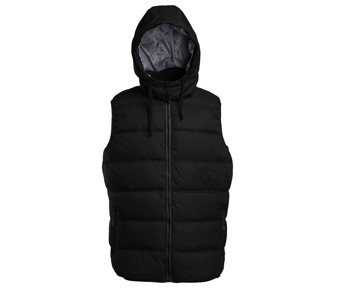 Bodywarmer Doudoune Homme Avec Capuche - Black/grey