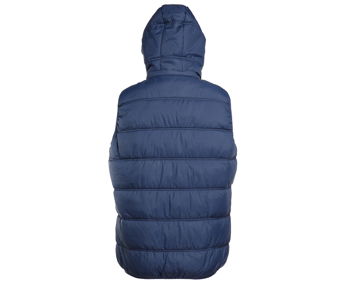 Bodywarmer Doudoune Homme Avec Capuche - Navy/grey
