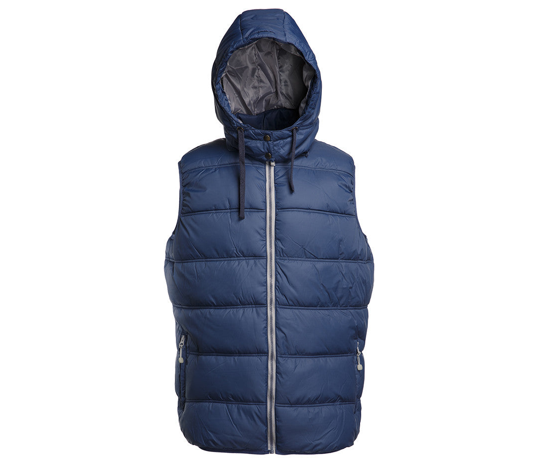 Bodywarmer Doudoune Homme Avec Capuche - Navy/grey